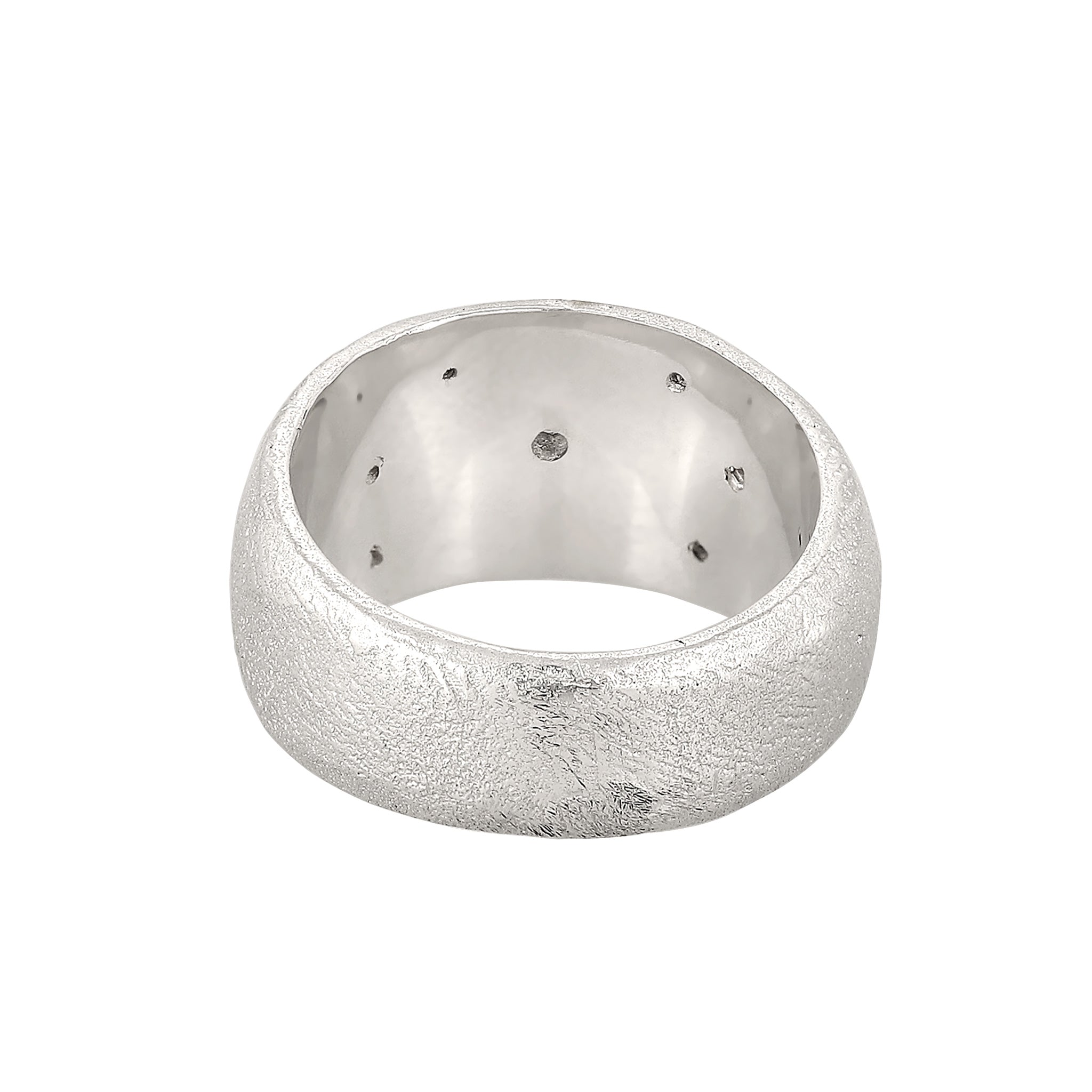 Zweifarbig - KUZZOI | Bandring Astro Vintage | Zirkonia (Weiß) | 925 Sterling Silber vergoldet