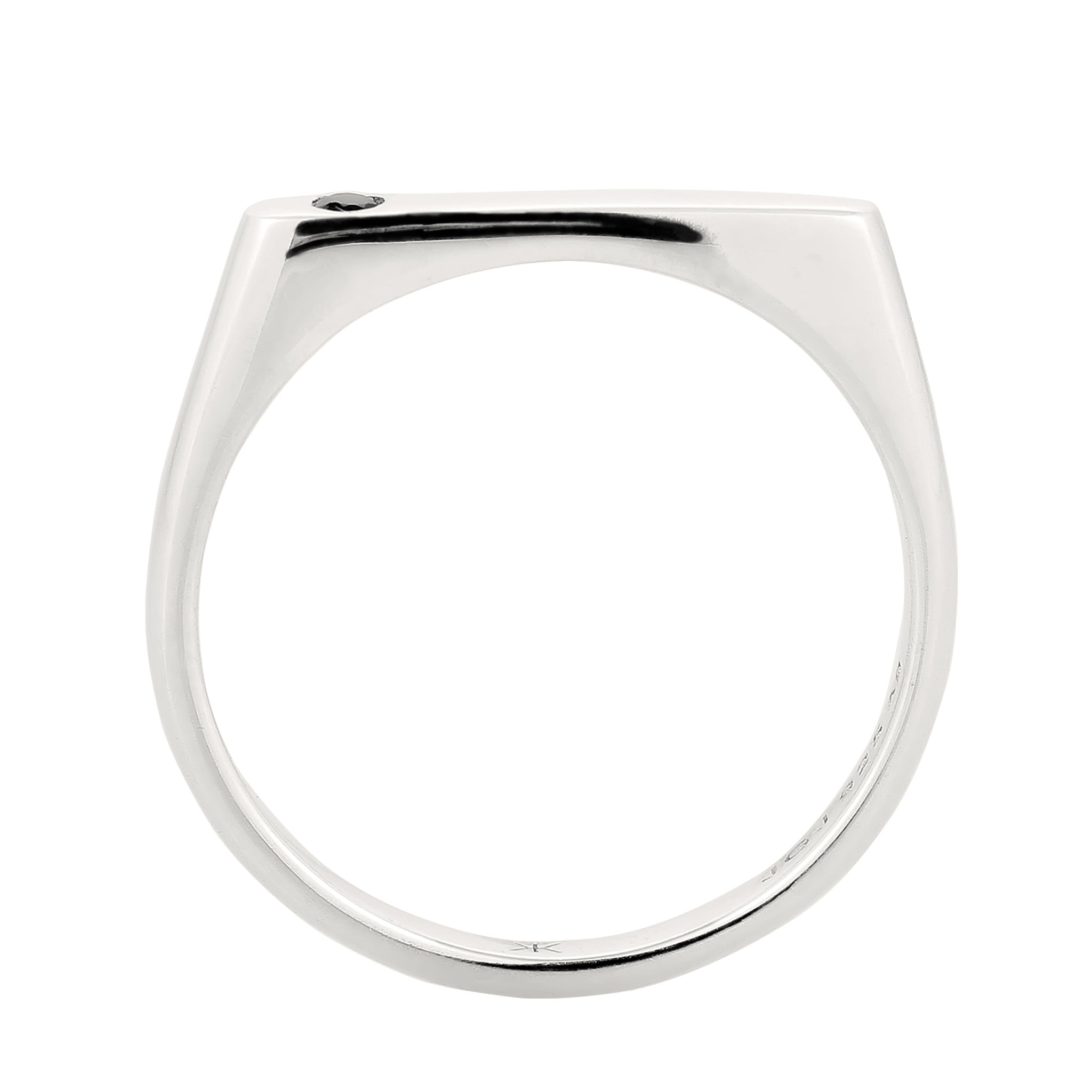 Silber - KUZZOI | Siegelring Filigran | Zirkonia (Schwarz) | 925 Sterling Silber