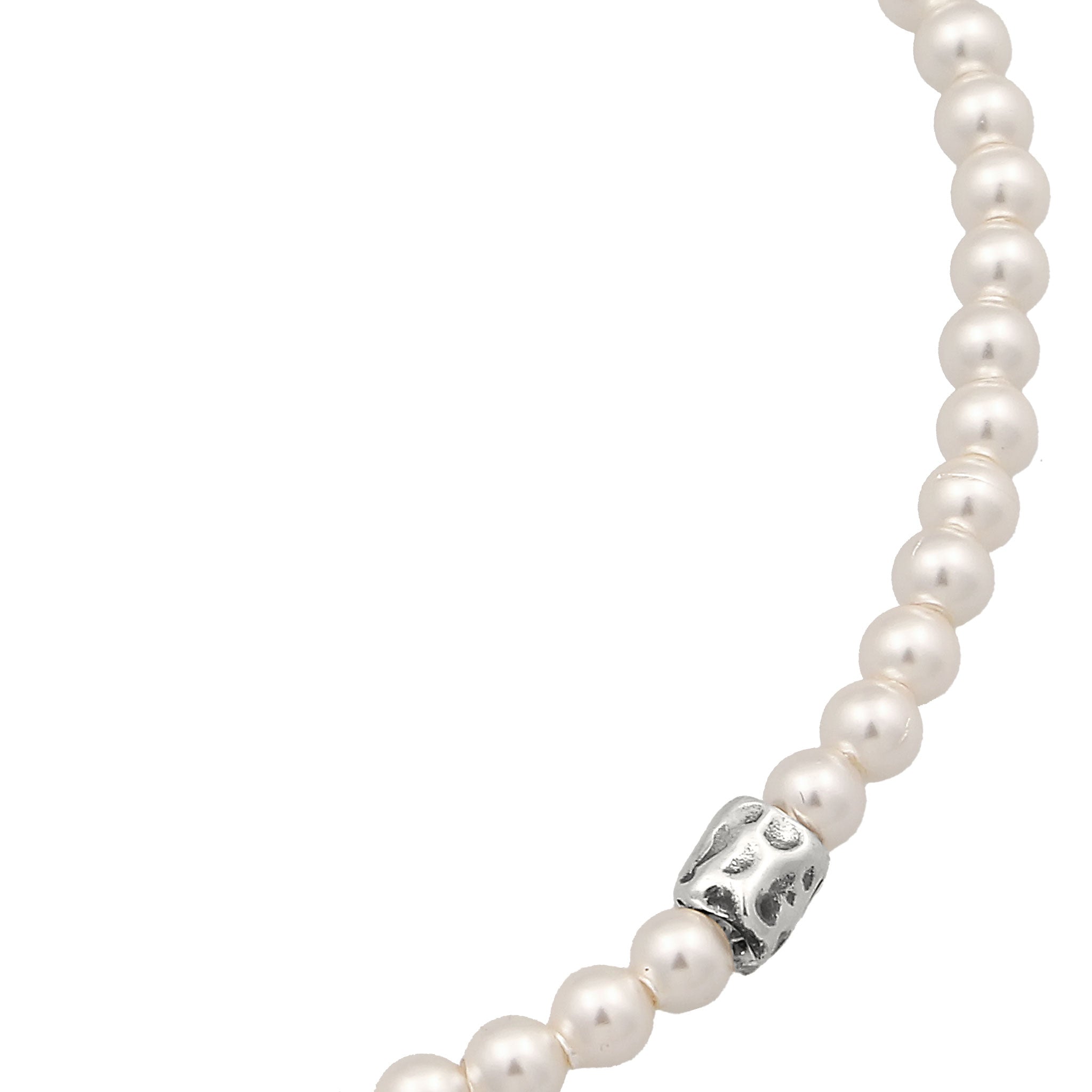 Silber - KUZZOI | Armband | Perlen von Swarovski® (Weiß) | 925 Sterling Silber