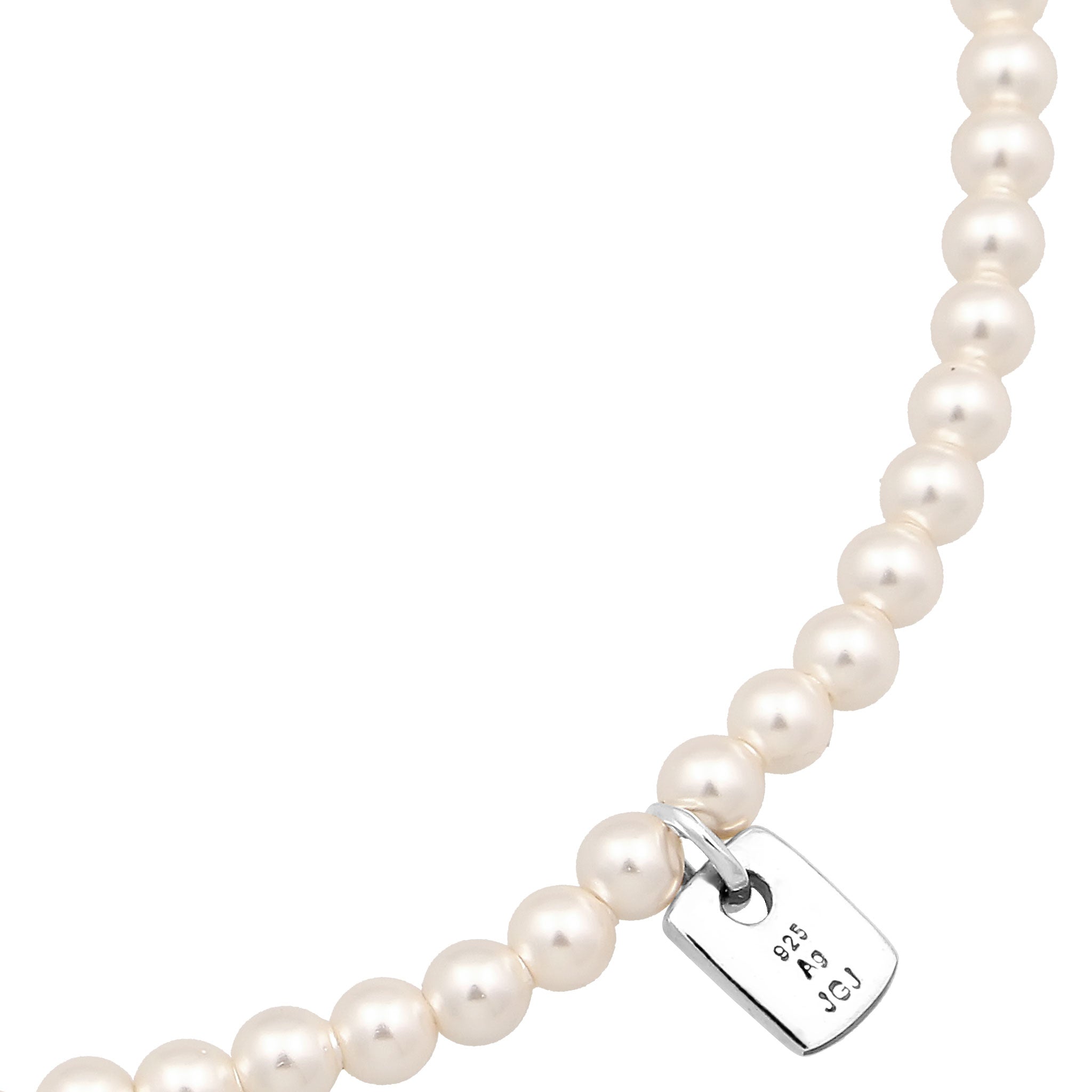 Silber - KUZZOI | Armband | Perlen von Swarovski® (Weiß) | 925 Sterling Silber