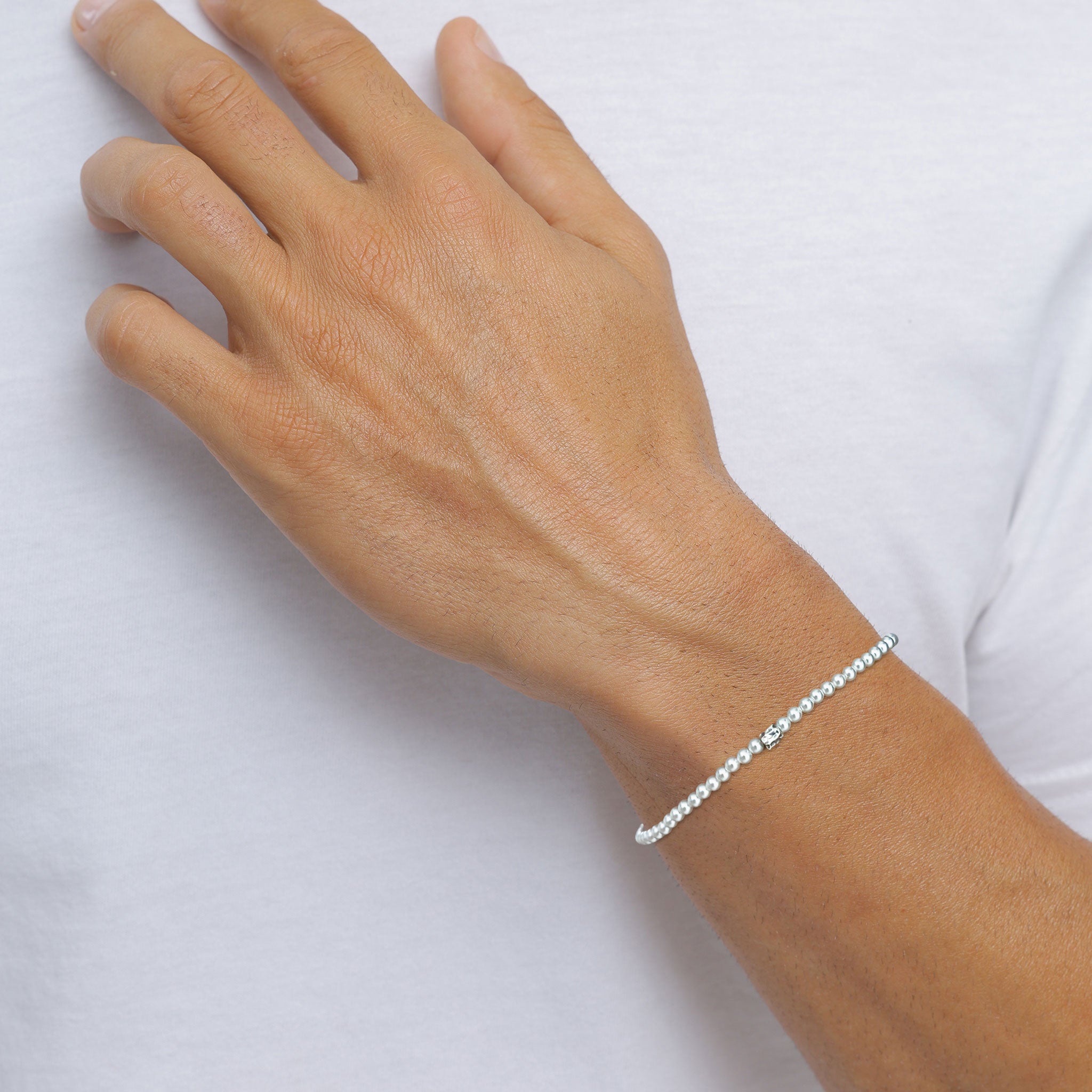 Silber - KUZZOI | Armband | Perlen von Swarovski® (Weiß) | 925 Sterling Silber