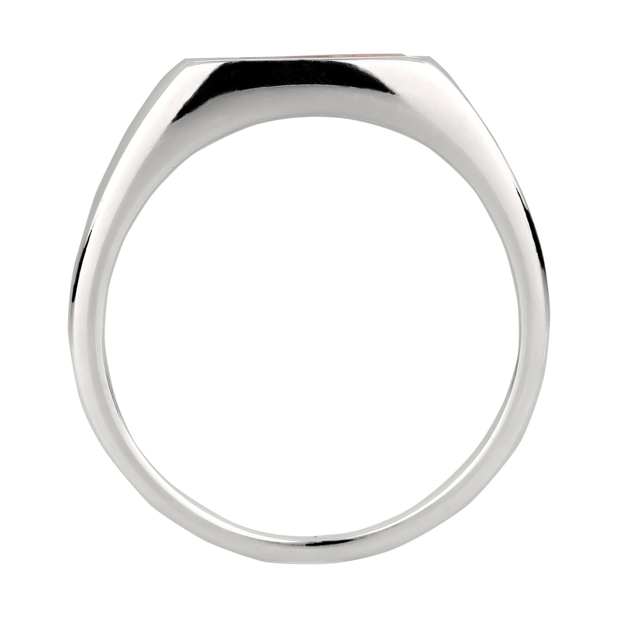 Silber - KUZZOI | Siegelring | Rhodochrosit (Orange) | 925 Sterling Silber