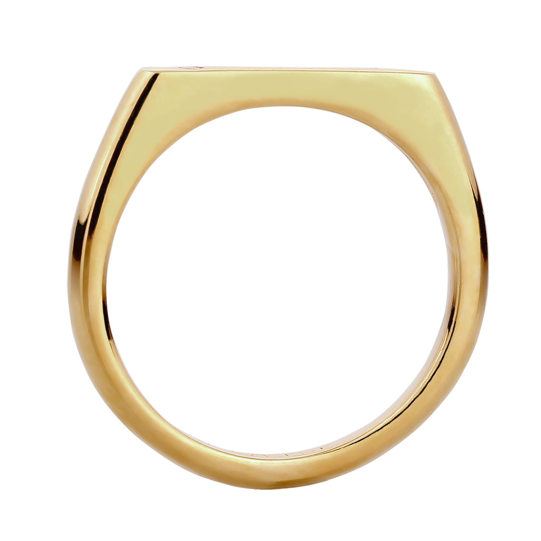 Gold - KUZZOI | Siegelring Filigran | Lab Grown Diamant (Weiß, 0.02 ct) | 375 Gelbgold