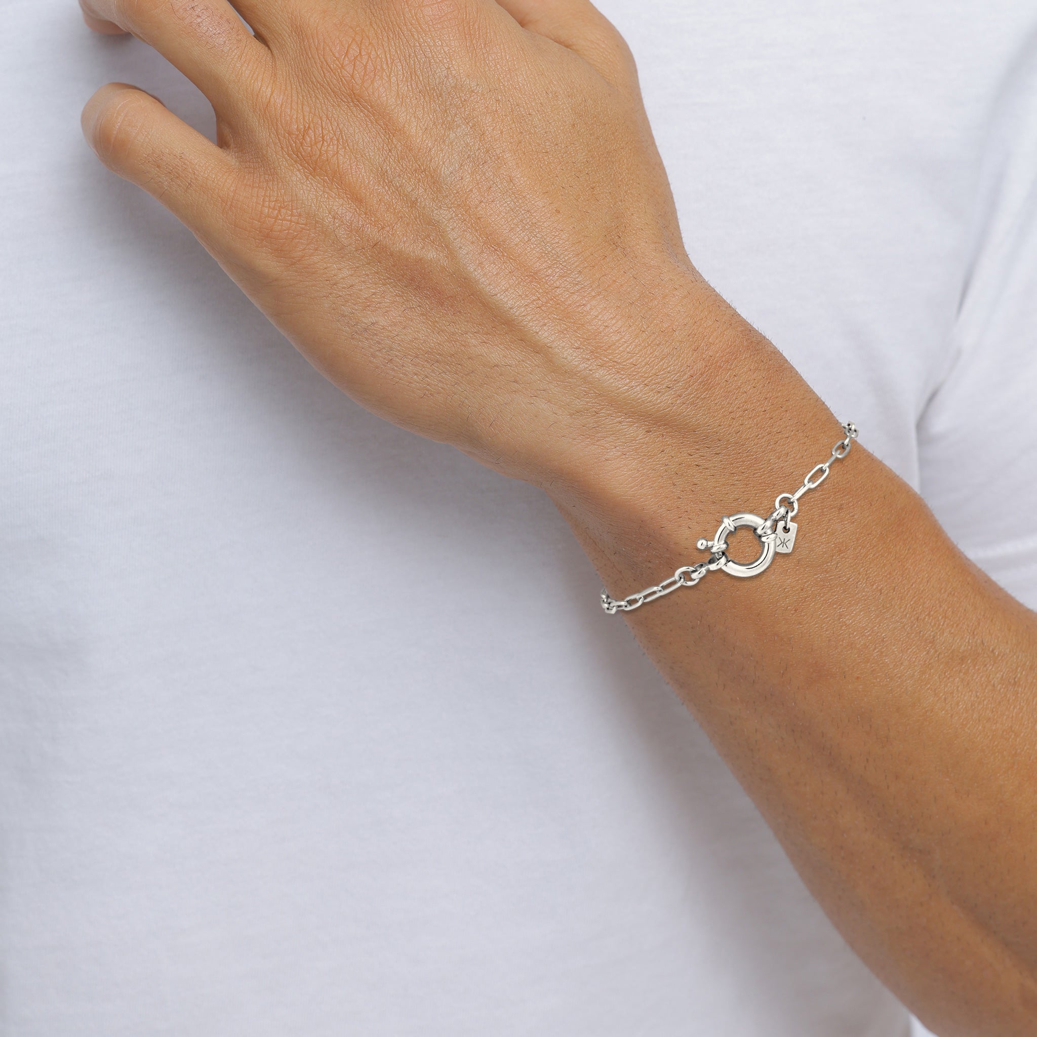 Silber - KUZZOI | Glieder-Armband Oval | 925 Sterling Silber