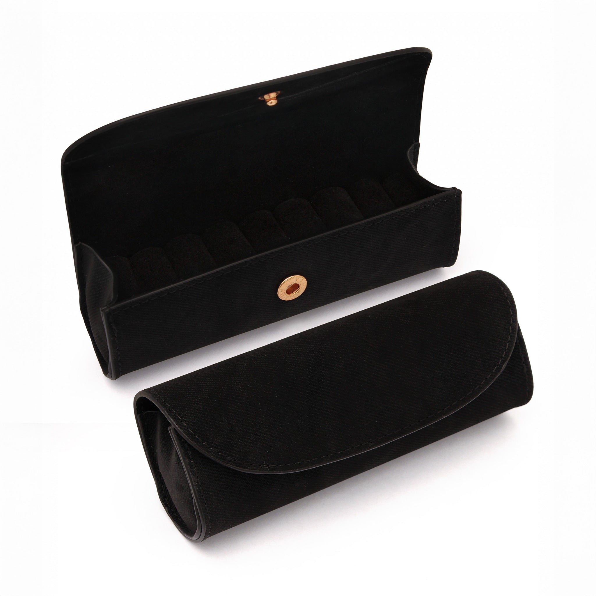 Schwarz - KUZZOI | Schmuck-Reiseetui | Kunstleder (Schwarz)