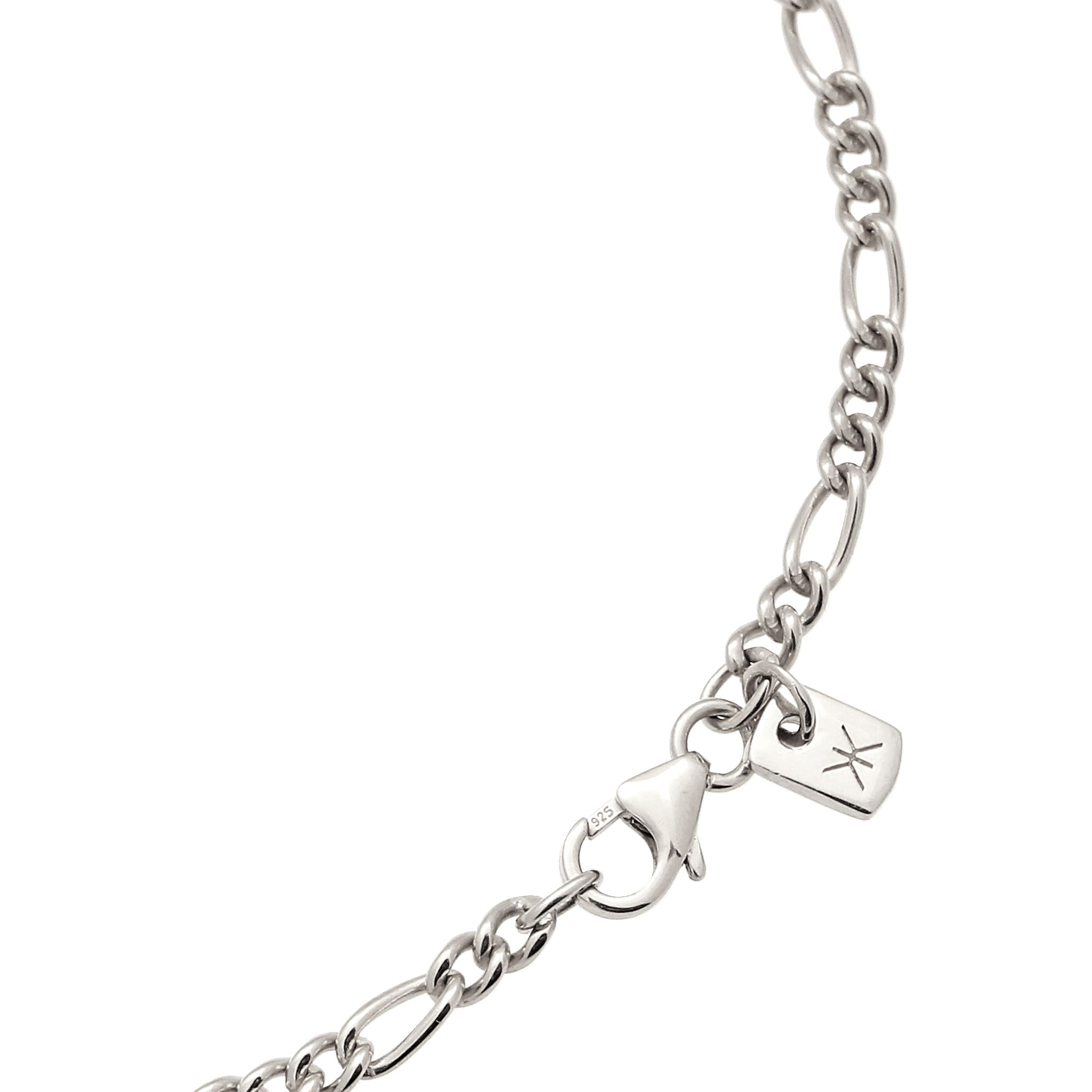 Silber - KUZZOI | Armband Kreuz | Figarokette | 925 Sterling Silber