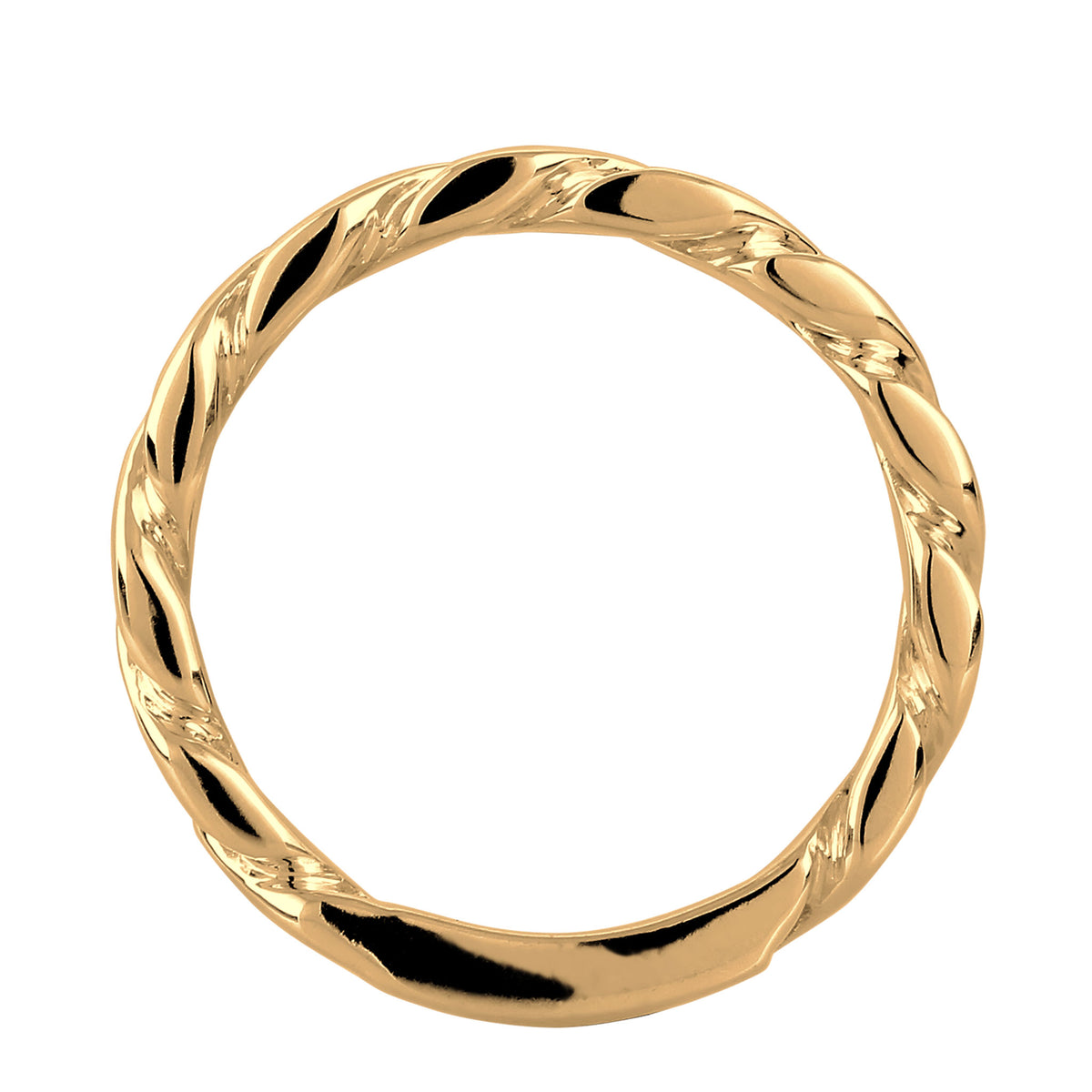 Gold - KUZZOI | Bandring Twisted | 925 Sterling Silber vergoldet
