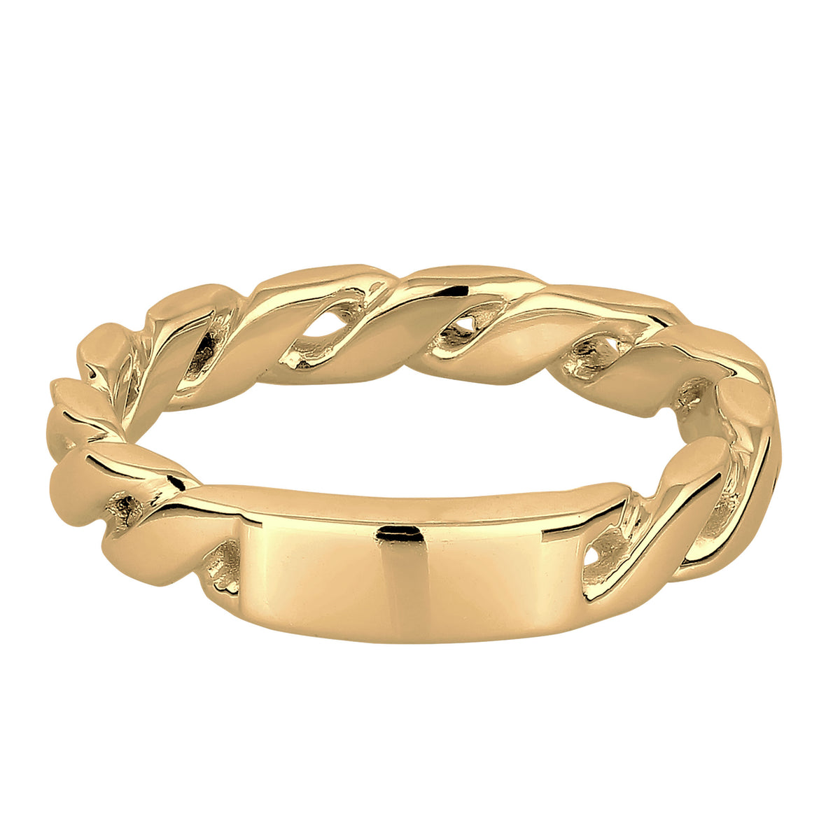 Gold - KUZZOI | Bandring Twisted | 925 Sterling Silber vergoldet