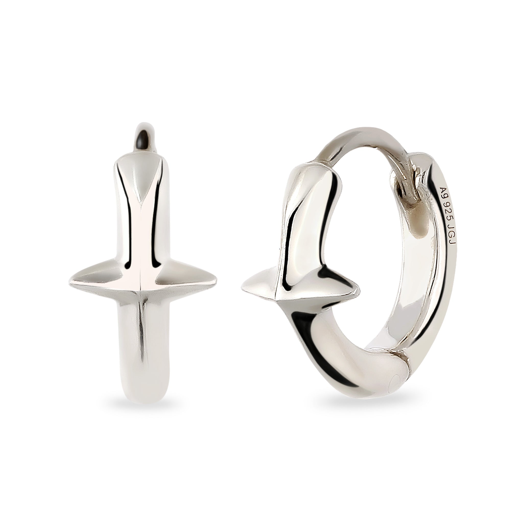 Silber - KUZZOI | Creolen Stern | 925 Sterling Silber