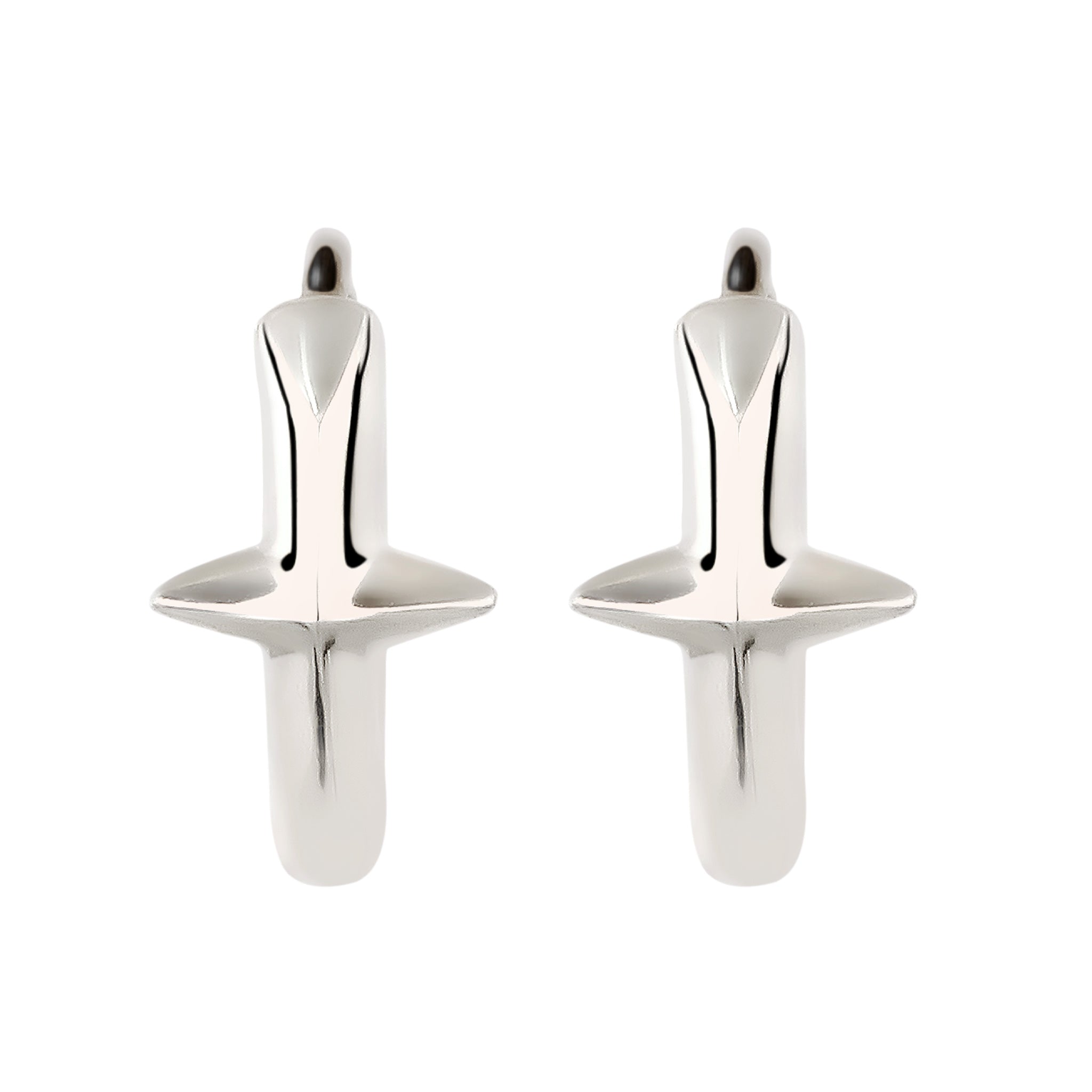 Silber - KUZZOI | Creolen Stern | 925 Sterling Silber