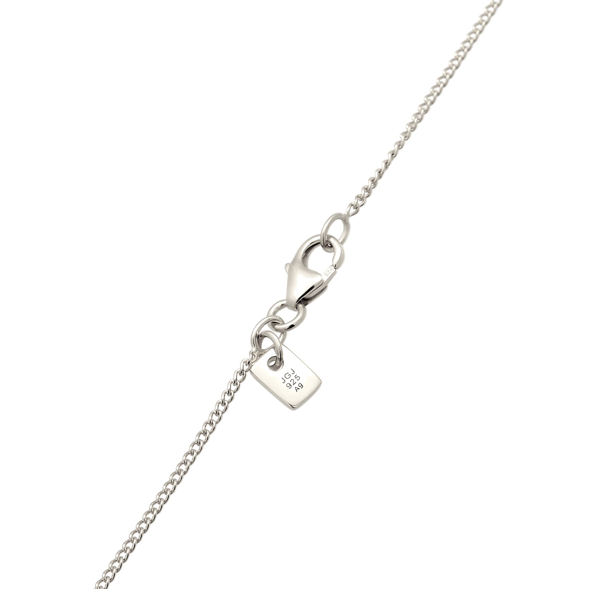 Silber - KUZZOI | Halskette mit Anhänger | Emaille (Grün) | 925 Sterling Silber