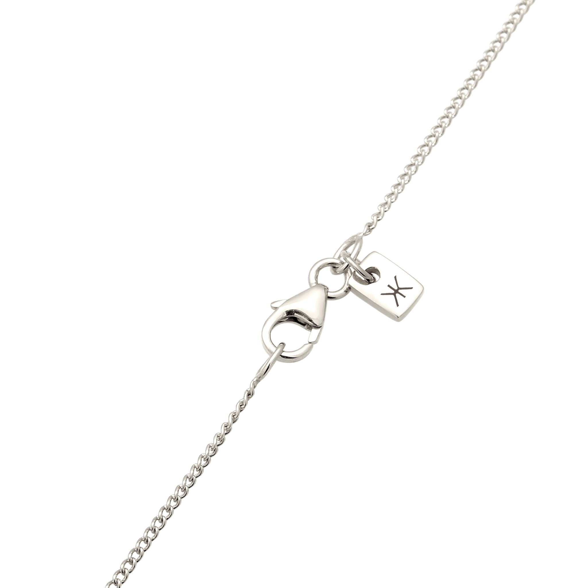Silber - KUZZOI | Halskette mit Anhänger | Emaille (Grün) | 925 Sterling Silber