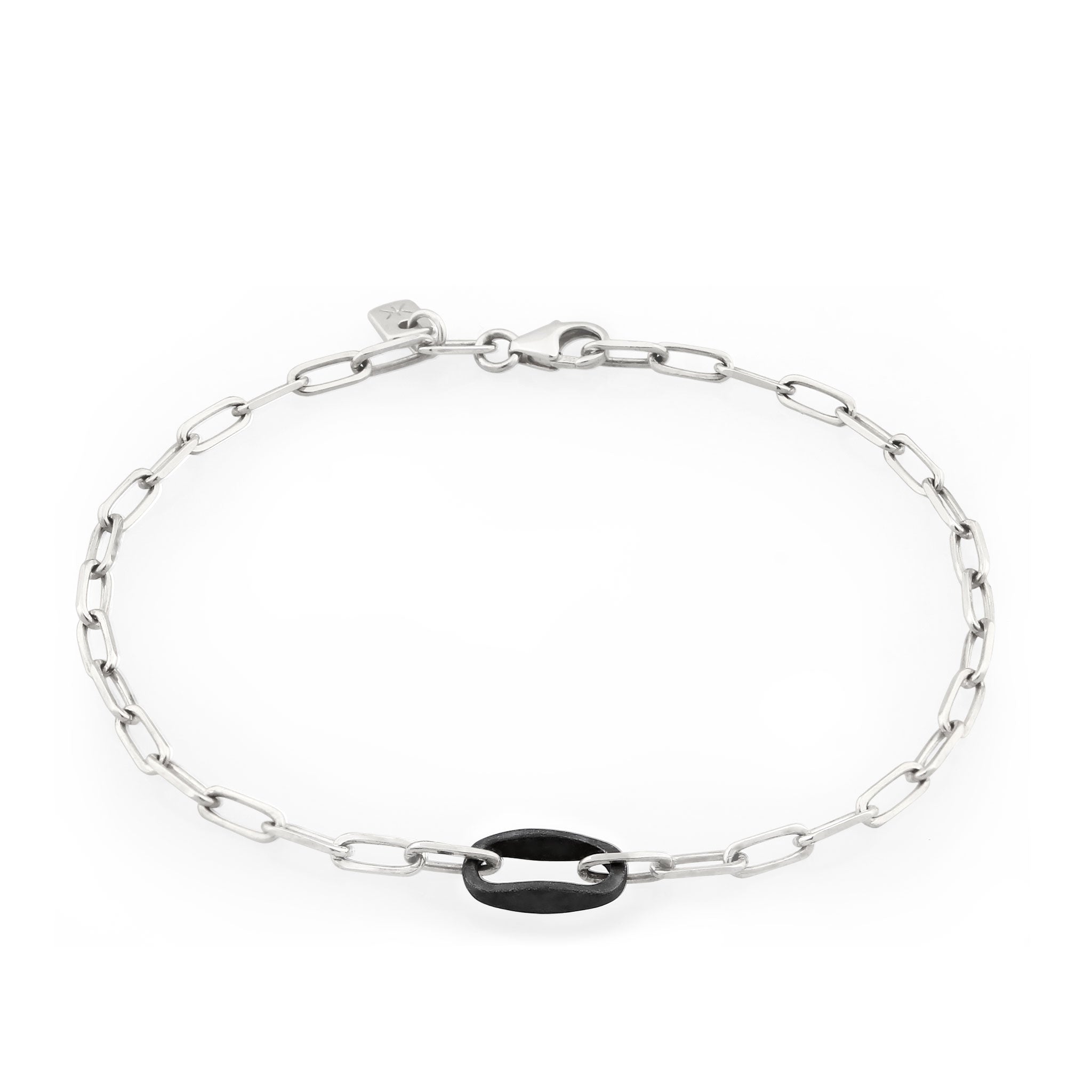 Silber - KUZZOI | Glieder-Armband | 925 Sterling Silber Oxidiert