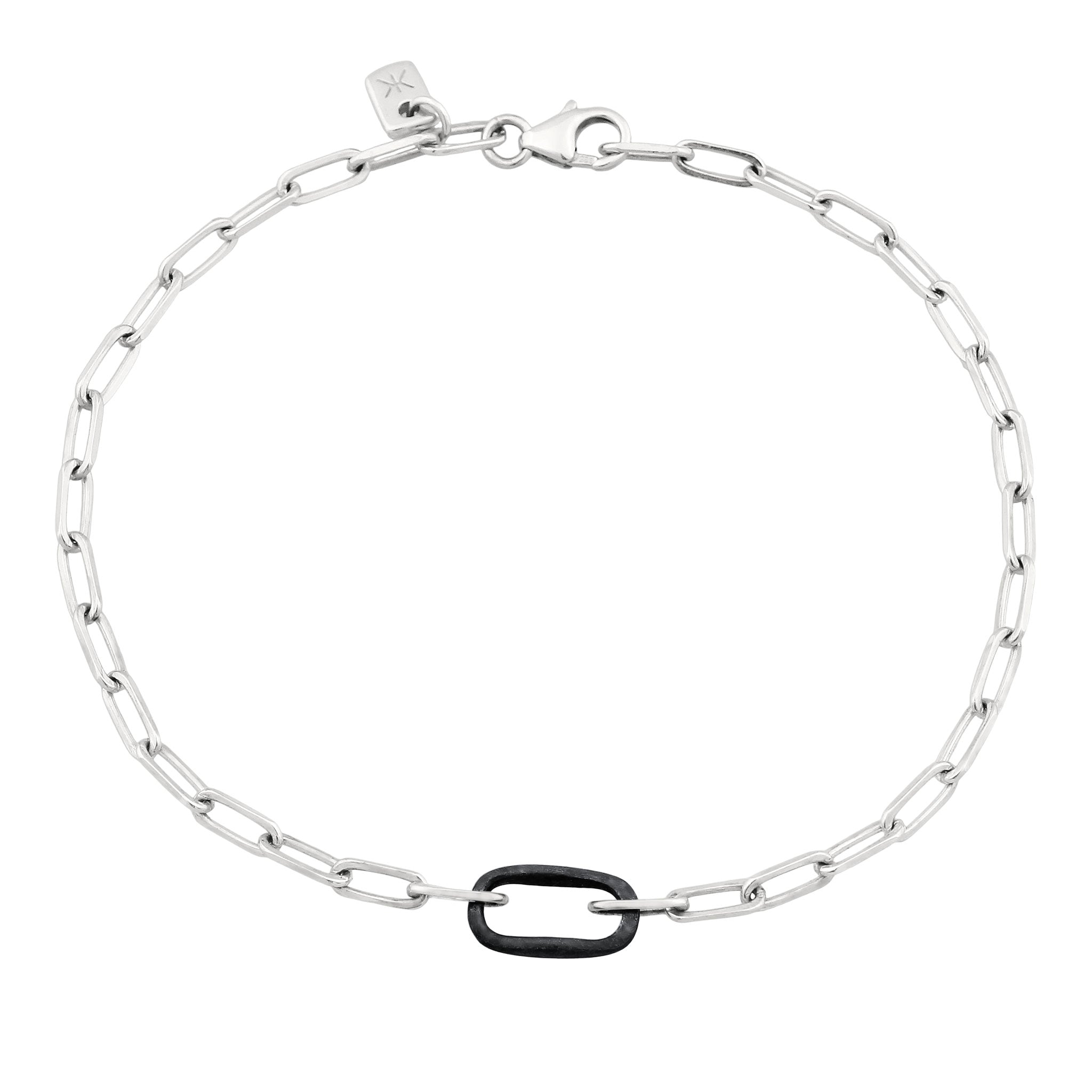 Silber - KUZZOI | Glieder-Armband | 925 Sterling Silber Oxidiert