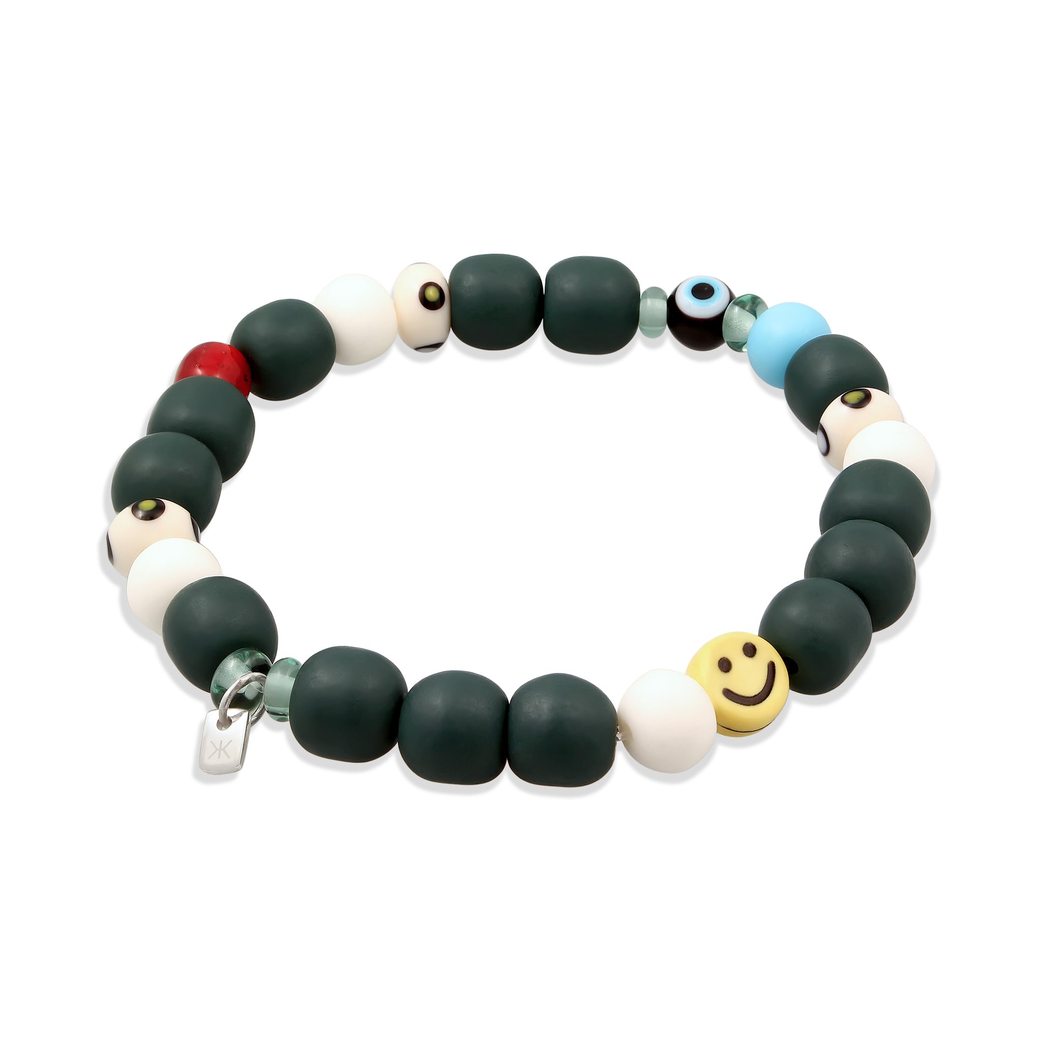 Silber - KUZZOI | Armband Evil Eye | Glas Perlen (Bunt) | 925 Sterling Silber