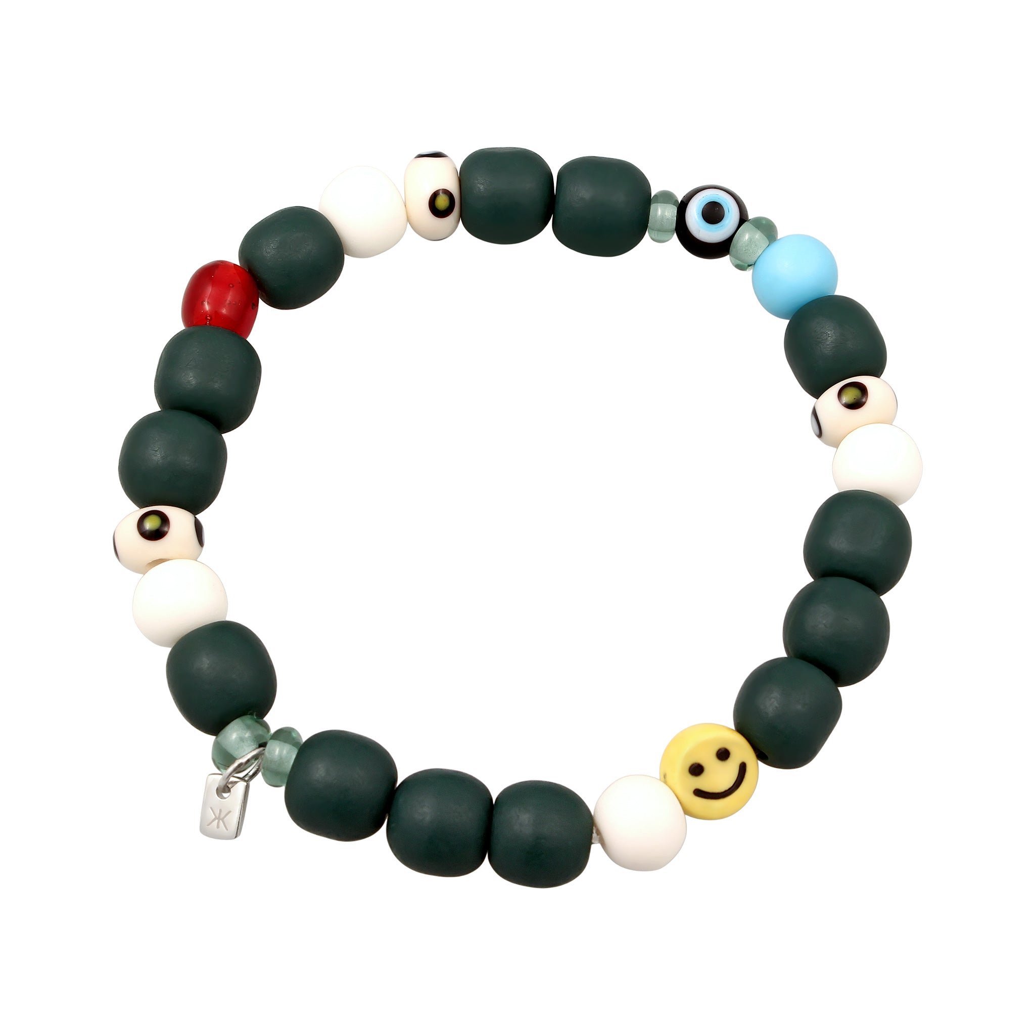 Silber - KUZZOI | Armband Evil Eye | Glas Perlen (Bunt) | 925 Sterling Silber