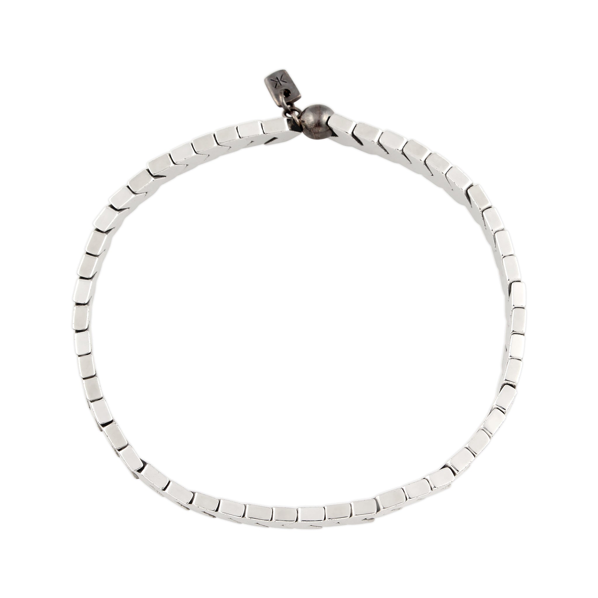 Silber - KUZZOI | Armband | Synthetischer Hämatit | 925 Sterling Silber