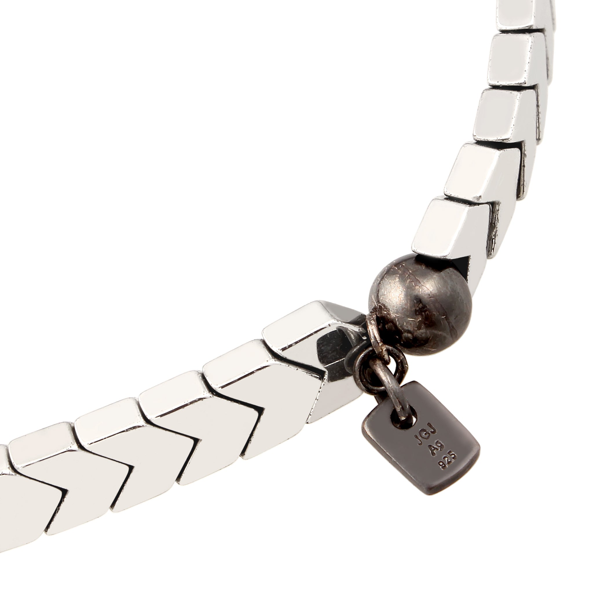 Silber - KUZZOI | Armband | Synthetischer Hämatit | 925 Sterling Silber