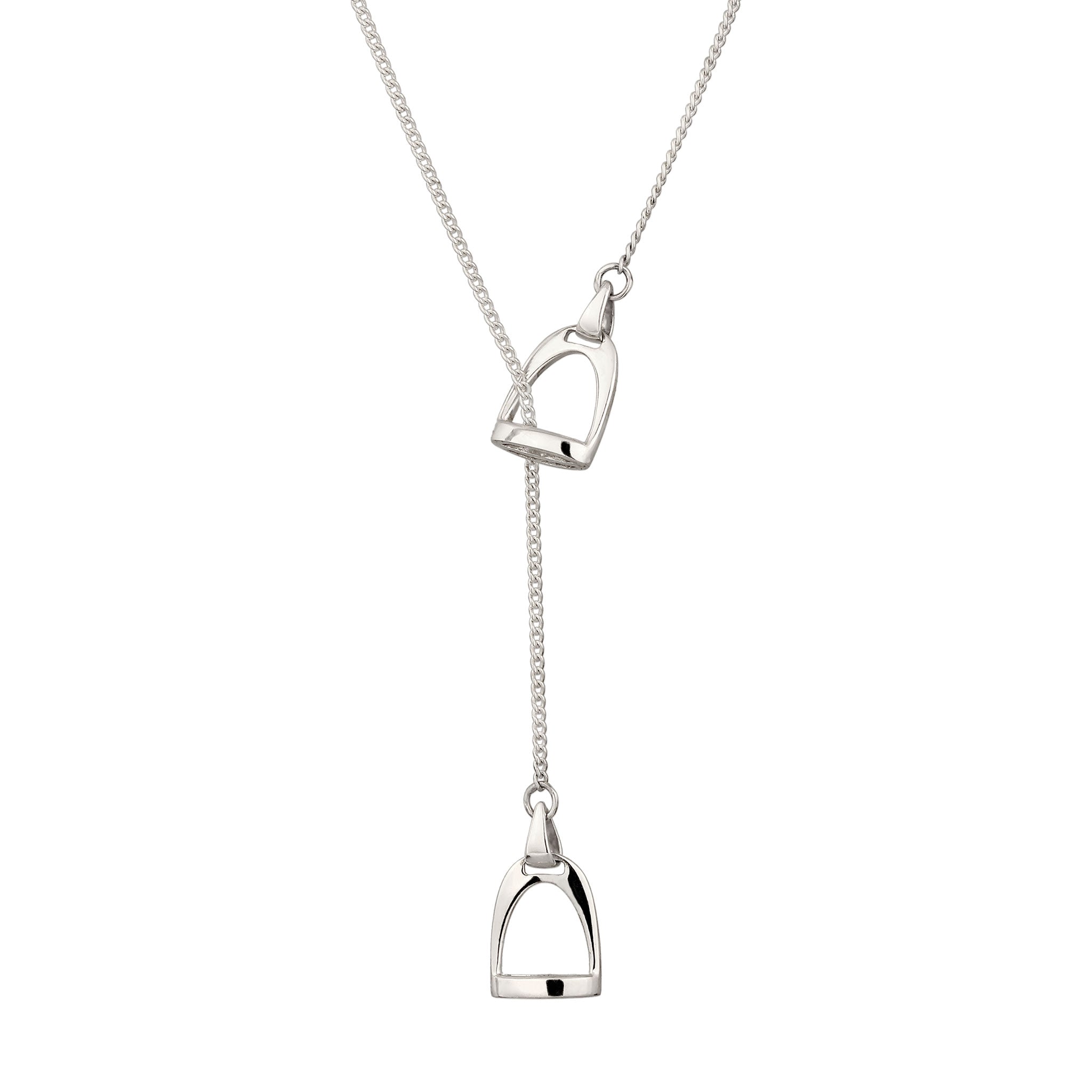 Silber - KUZZOI | Y-Halskette Steigbügel | 925 Sterling Silber