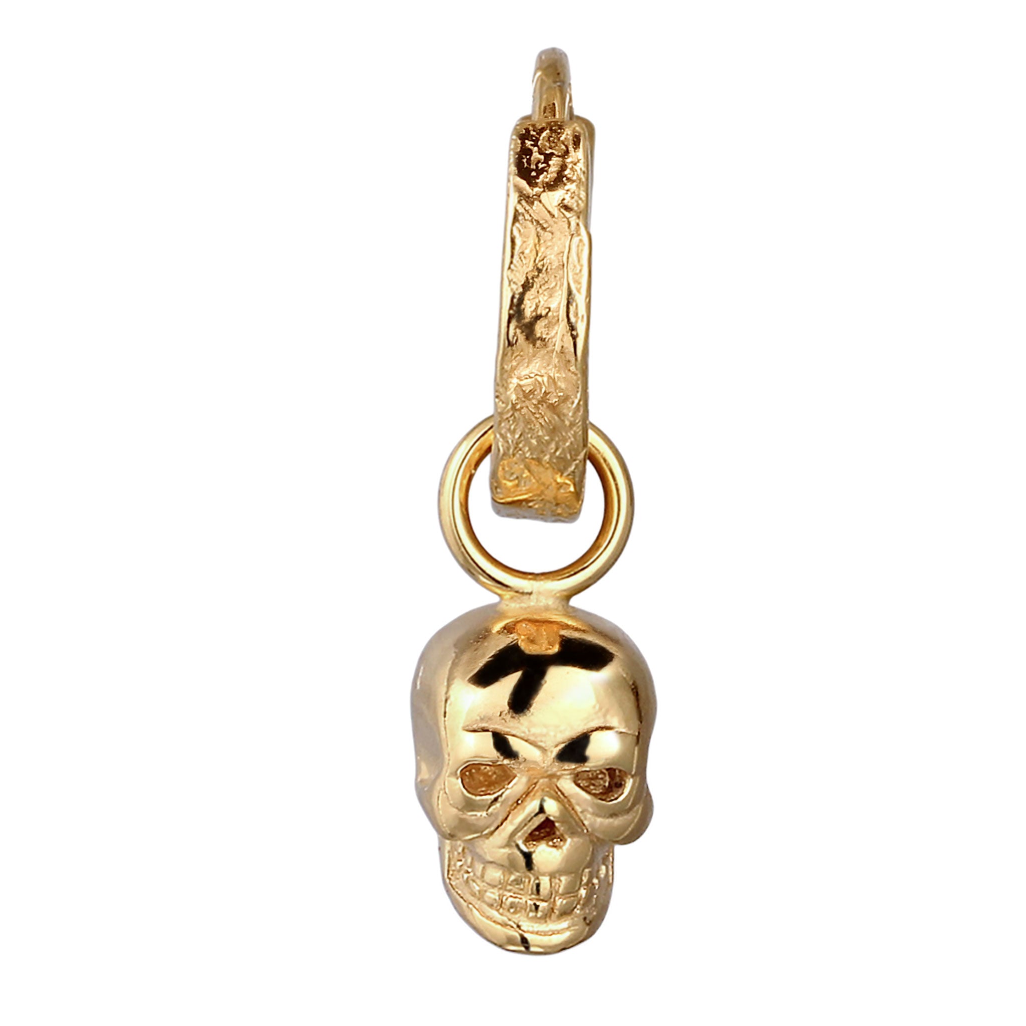 Gold - KUZZOI | Creole Totenkopf | 925 Sterling Silber vergoldet