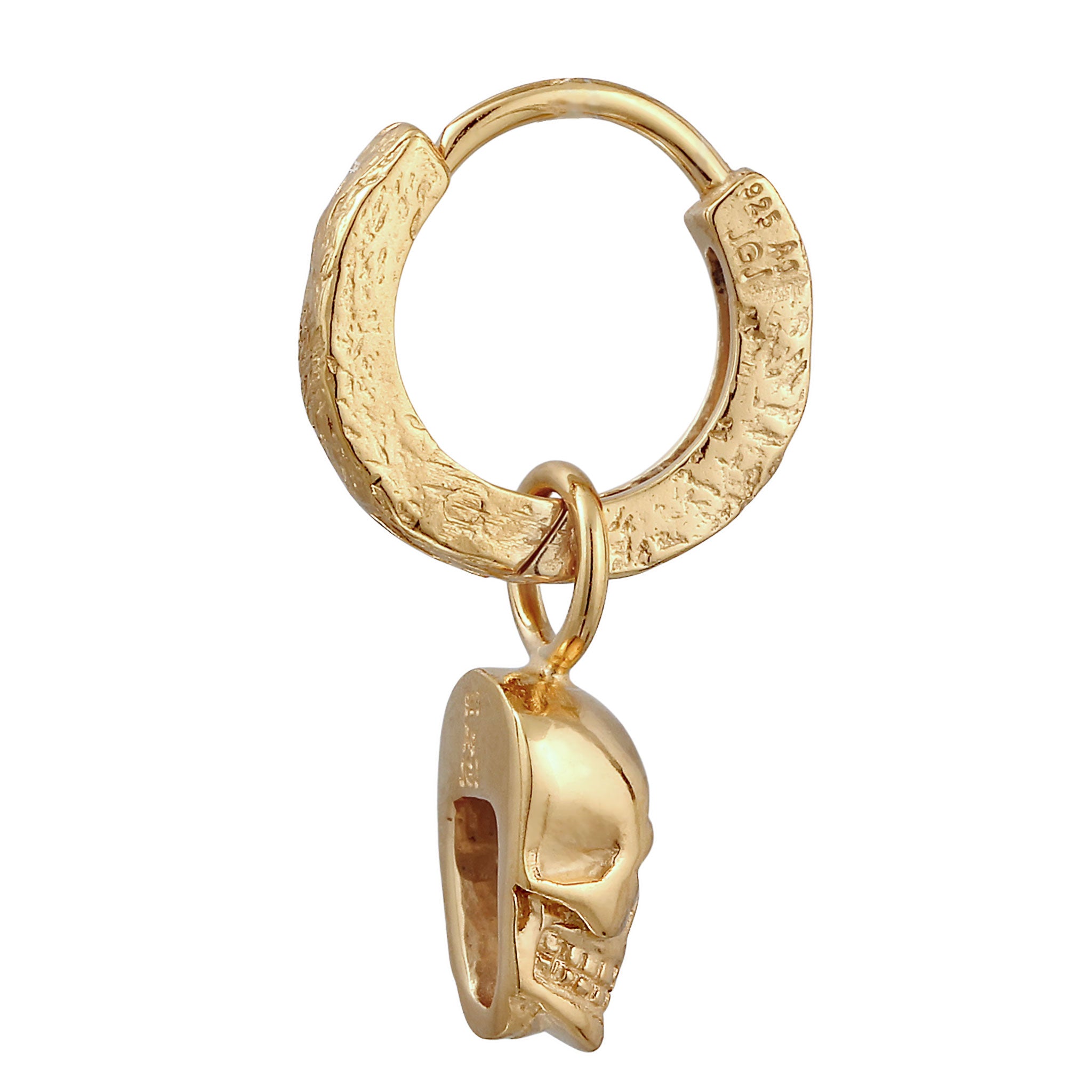 Gold - KUZZOI | Creole Totenkopf | 925 Sterling Silber vergoldet