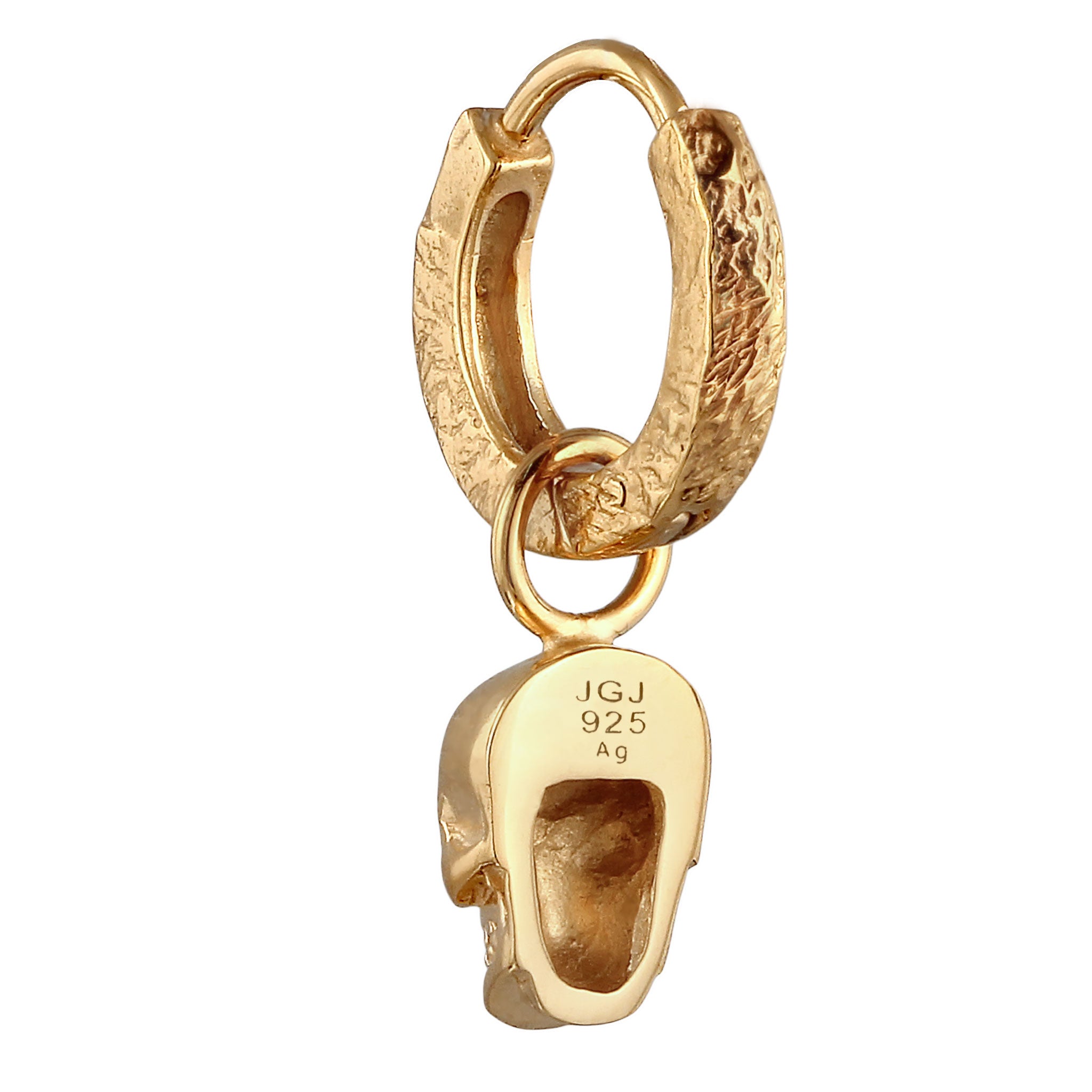 Gold - KUZZOI | Creole Totenkopf | 925 Sterling Silber vergoldet