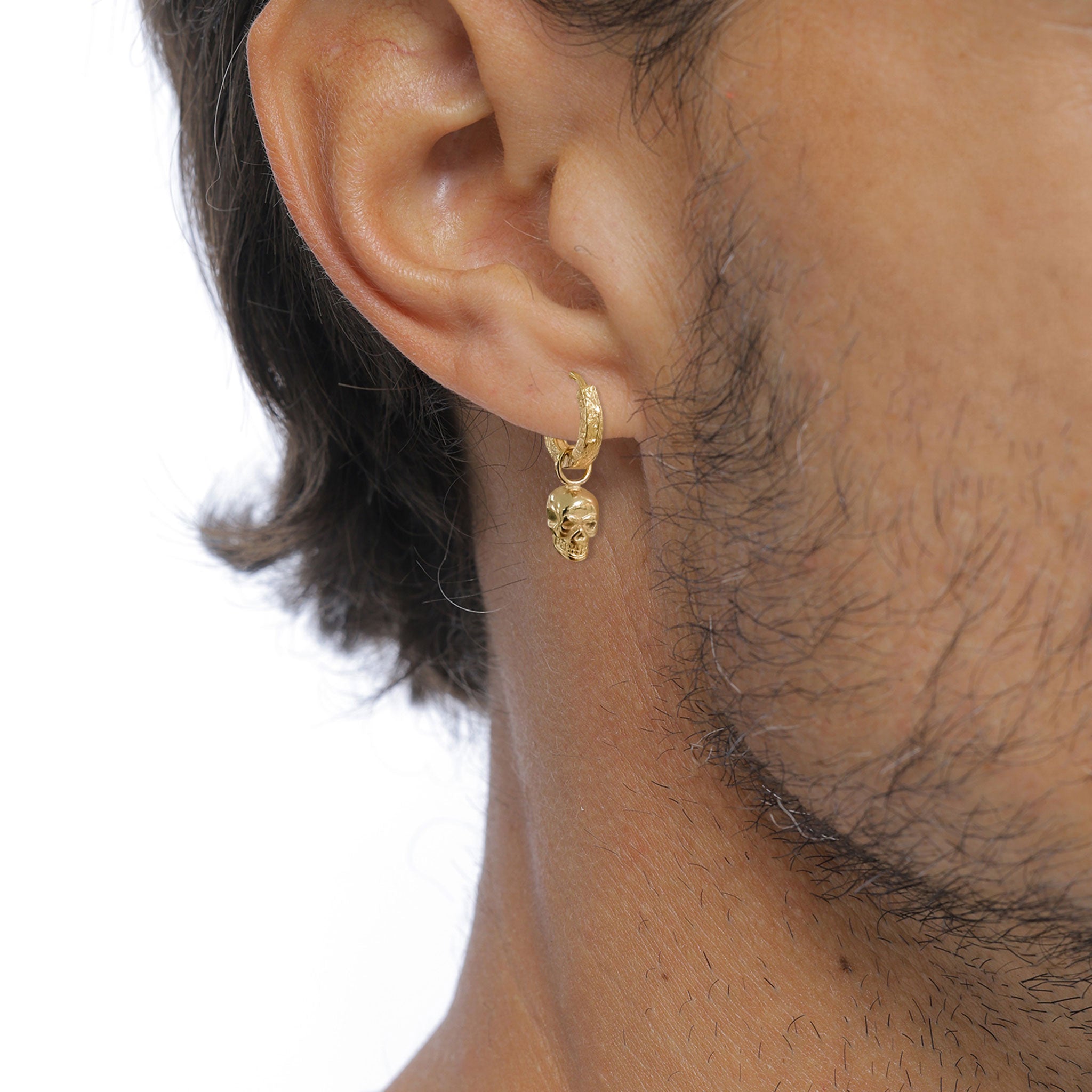 Gold - KUZZOI | Creole Totenkopf | 925 Sterling Silber vergoldet