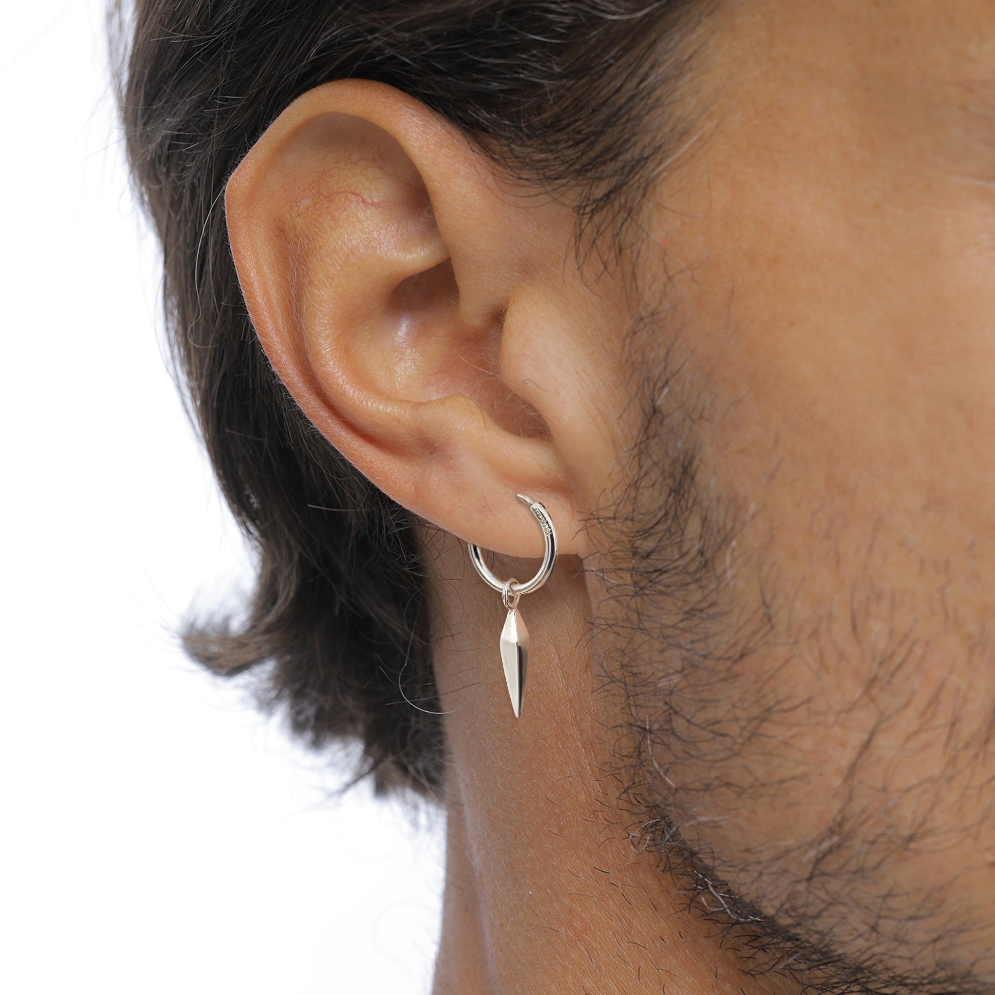 Silber - KUZZOI | Single Creole Geo | 925 Sterling Silber
