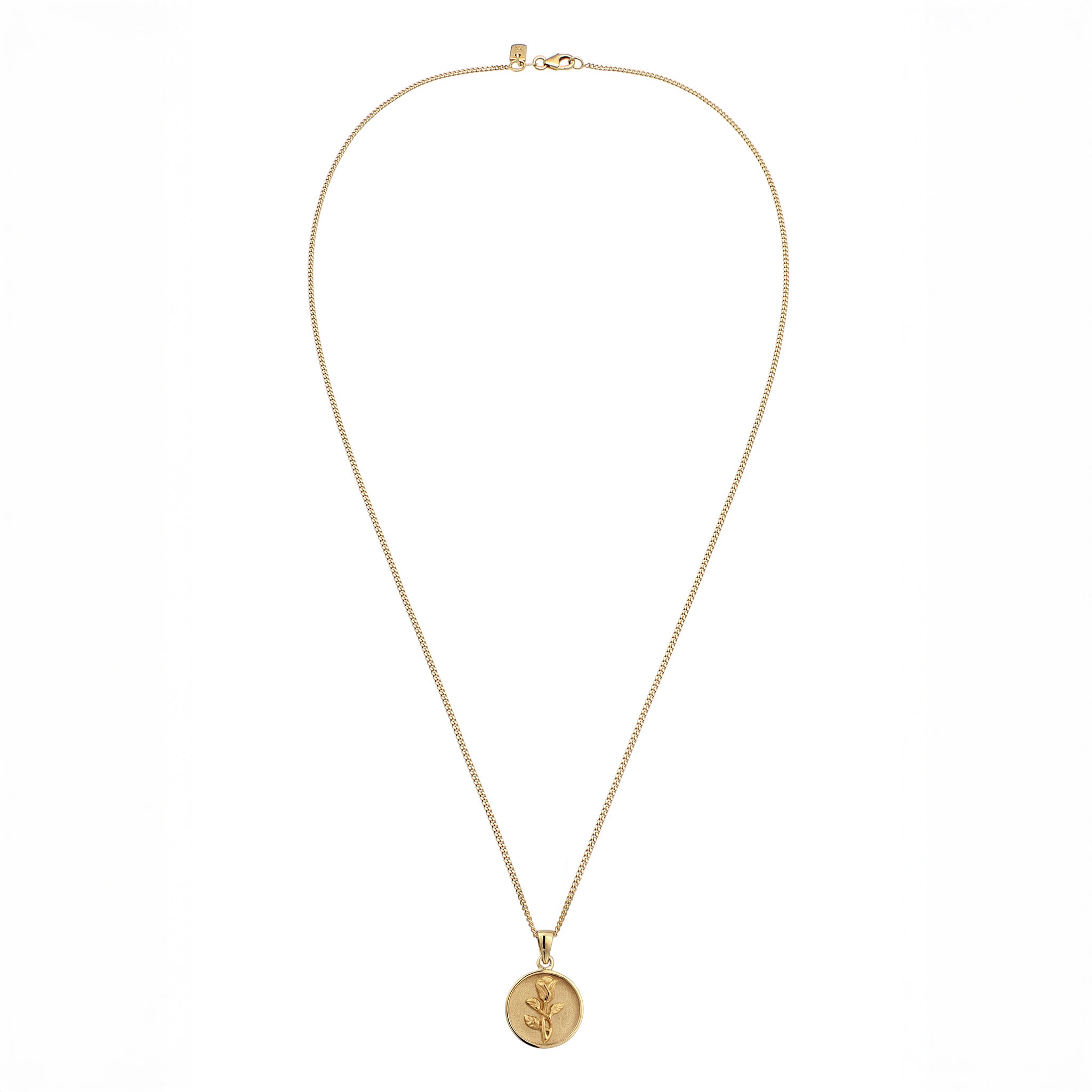 Gold - KUZZOI | Halskette Anhänger Blume | 925 Sterling Silber vergoldet