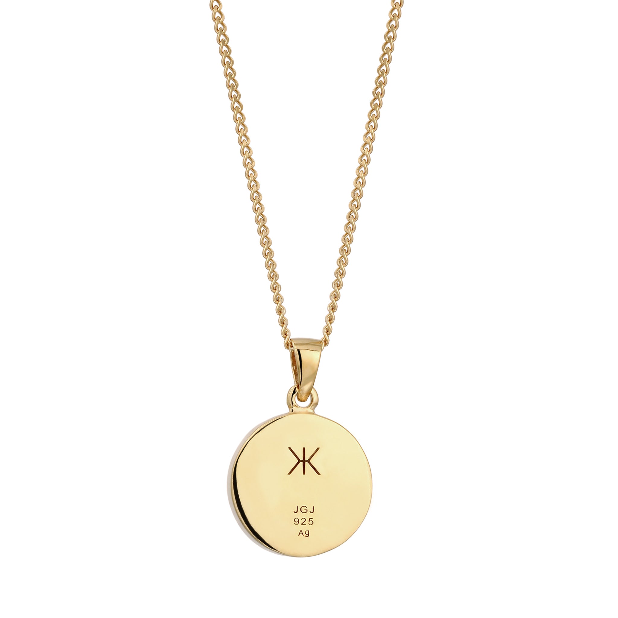 Gold - KUZZOI | Halskette Anhänger Blume | 925 Sterling Silber vergoldet