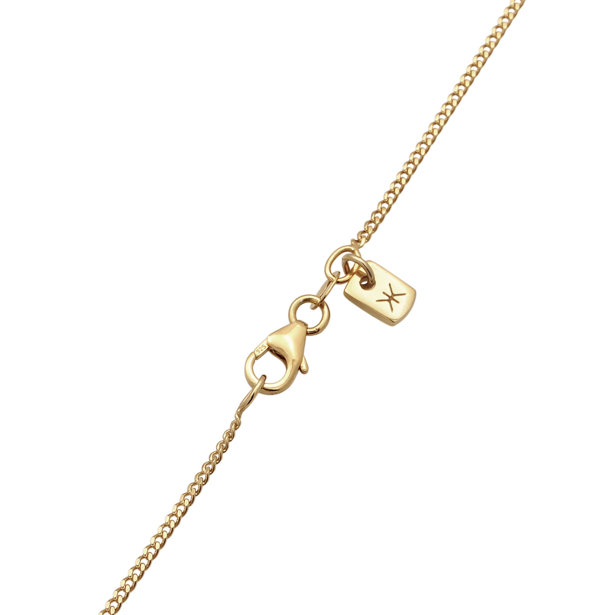 Gold - KUZZOI | Halskette Anhänger Blume | 925 Sterling Silber vergoldet