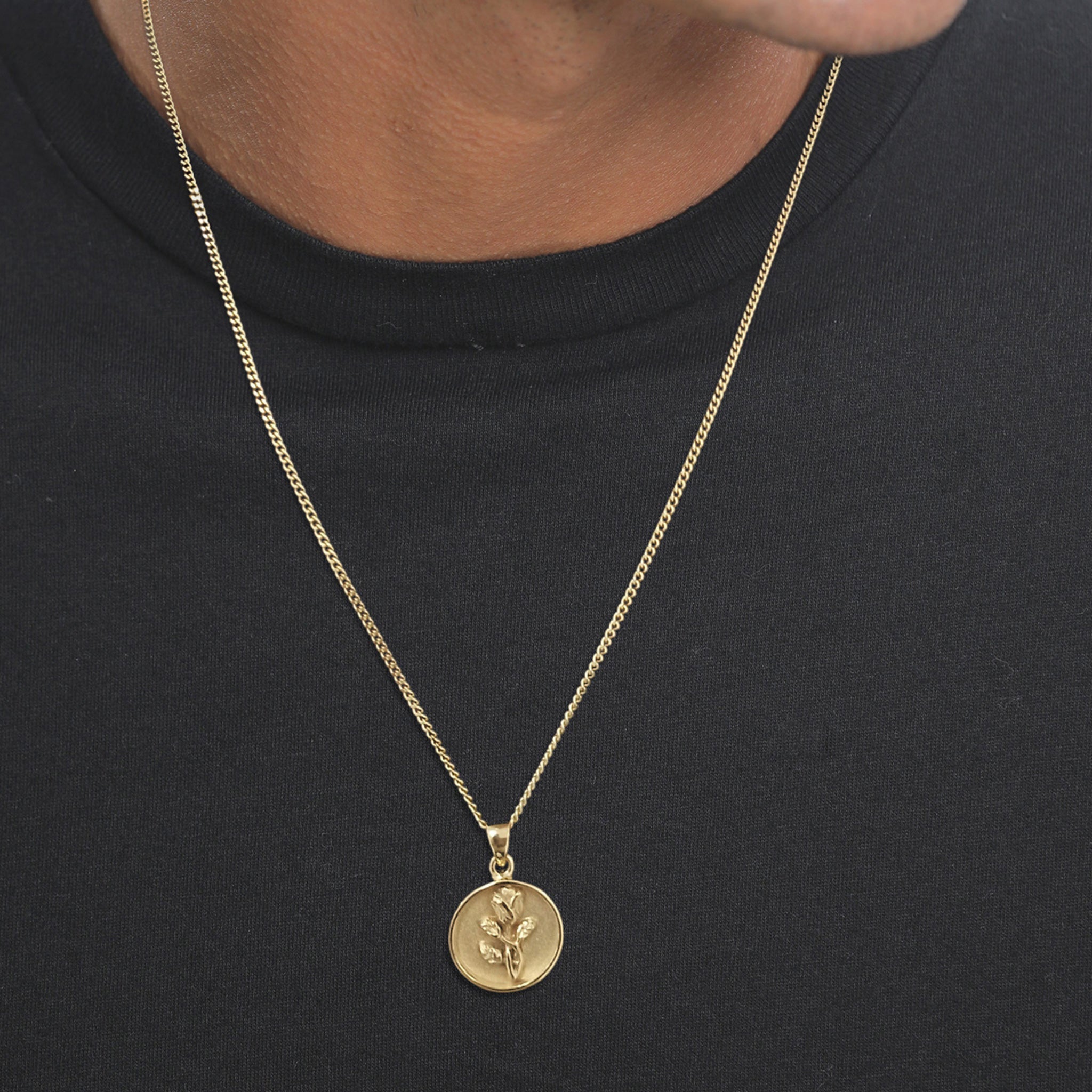 Gold - KUZZOI | Halskette Anhänger Blume | 925 Sterling Silber vergoldet