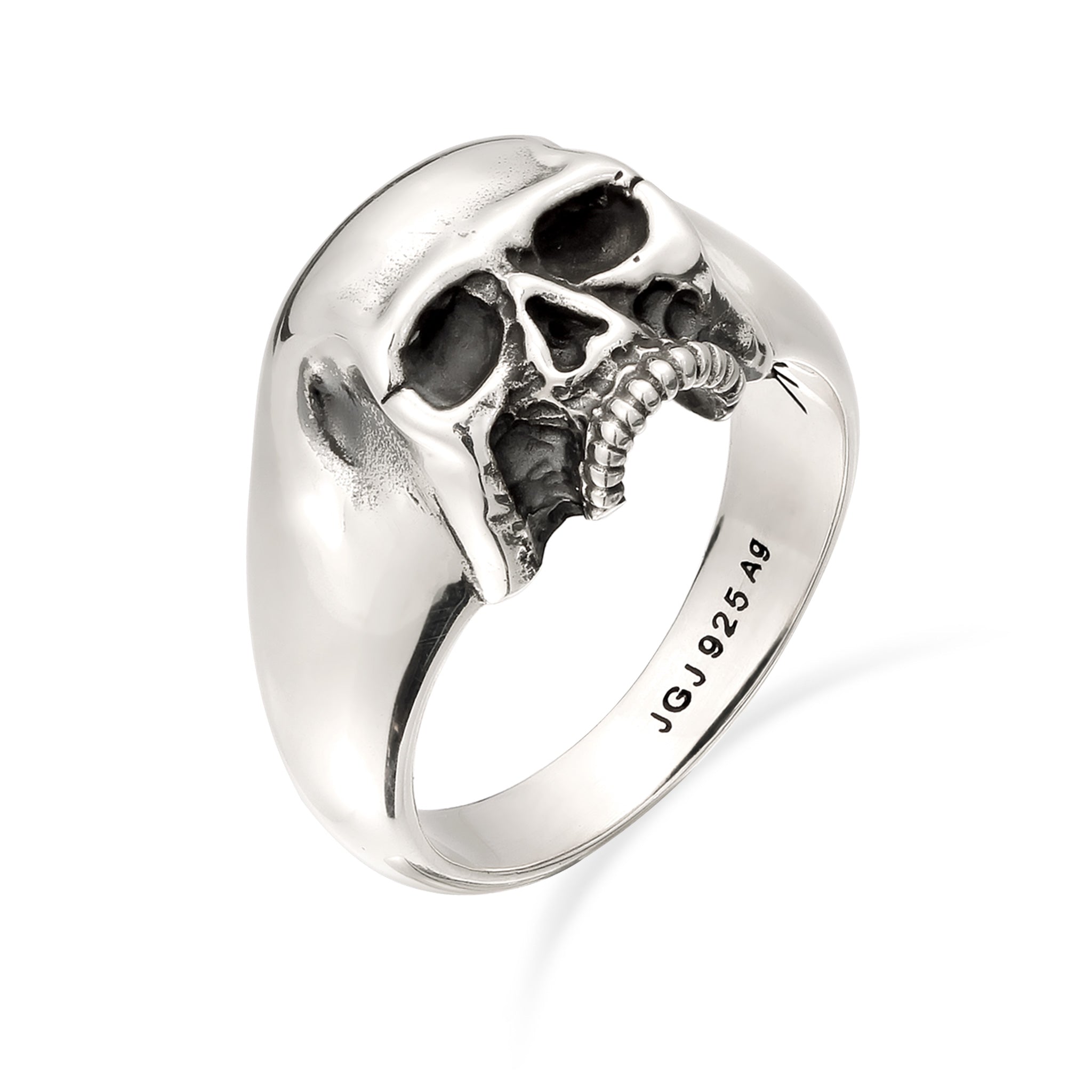 Silber - KUZZOI | Siegelring Totenkopf | 925 Sterling Silber