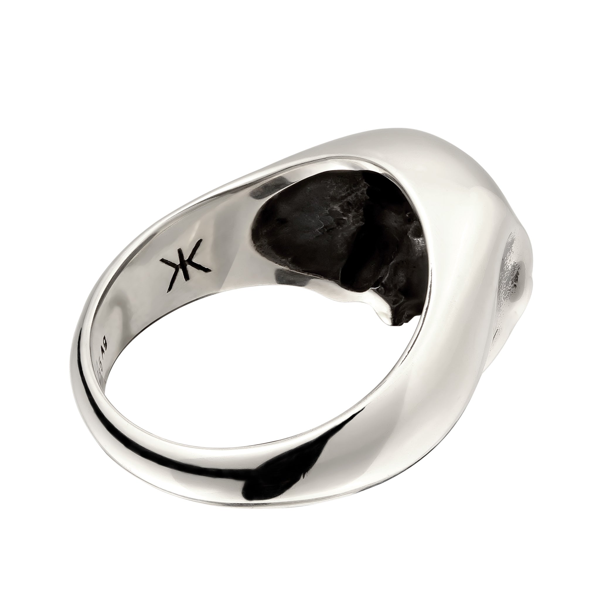 Silber - KUZZOI | Siegelring Totenkopf | 925 Sterling Silber