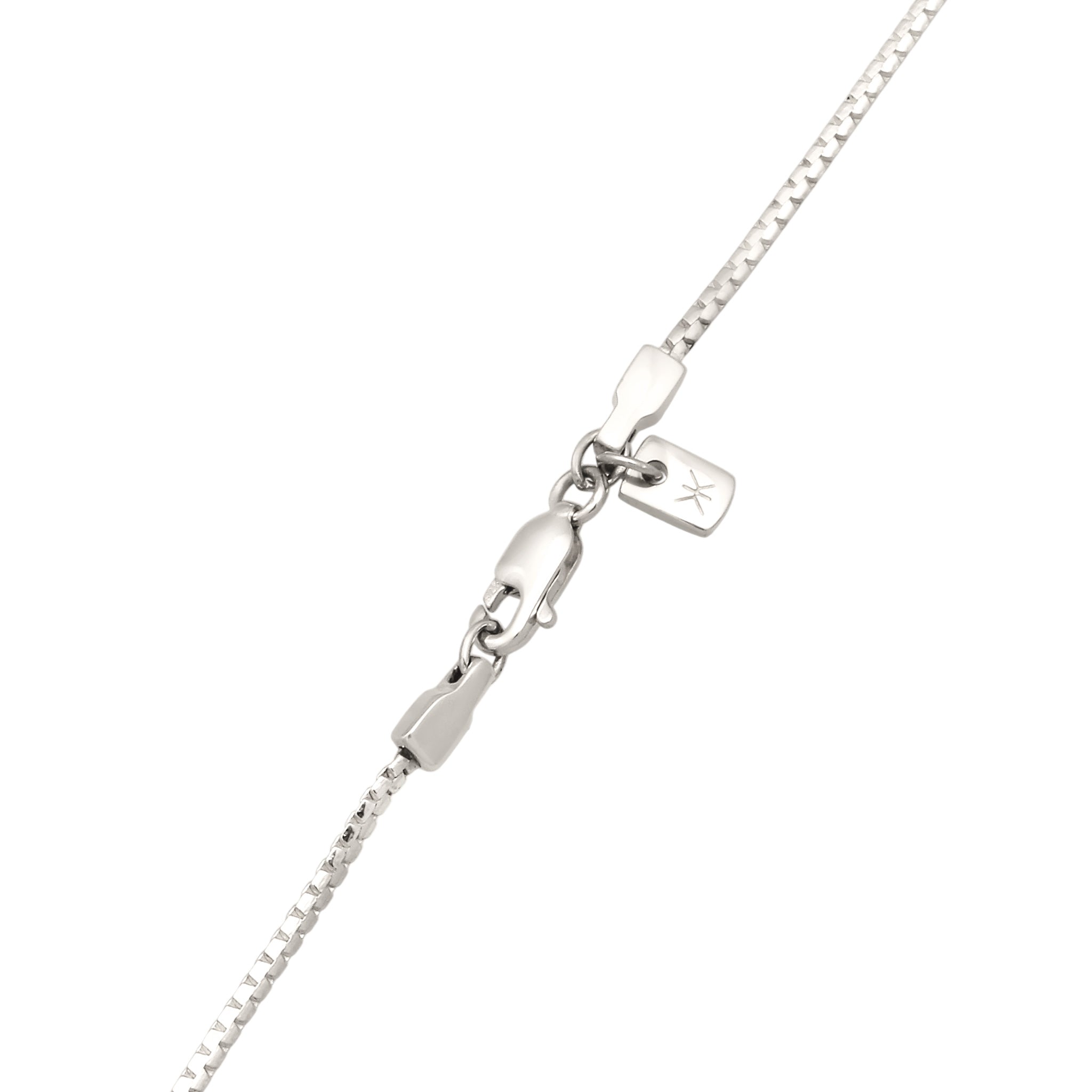 Silber - KUZZOI | Halskette Quadrat Anhänger | Tigerauge (Braun) | 925 Sterling Silber