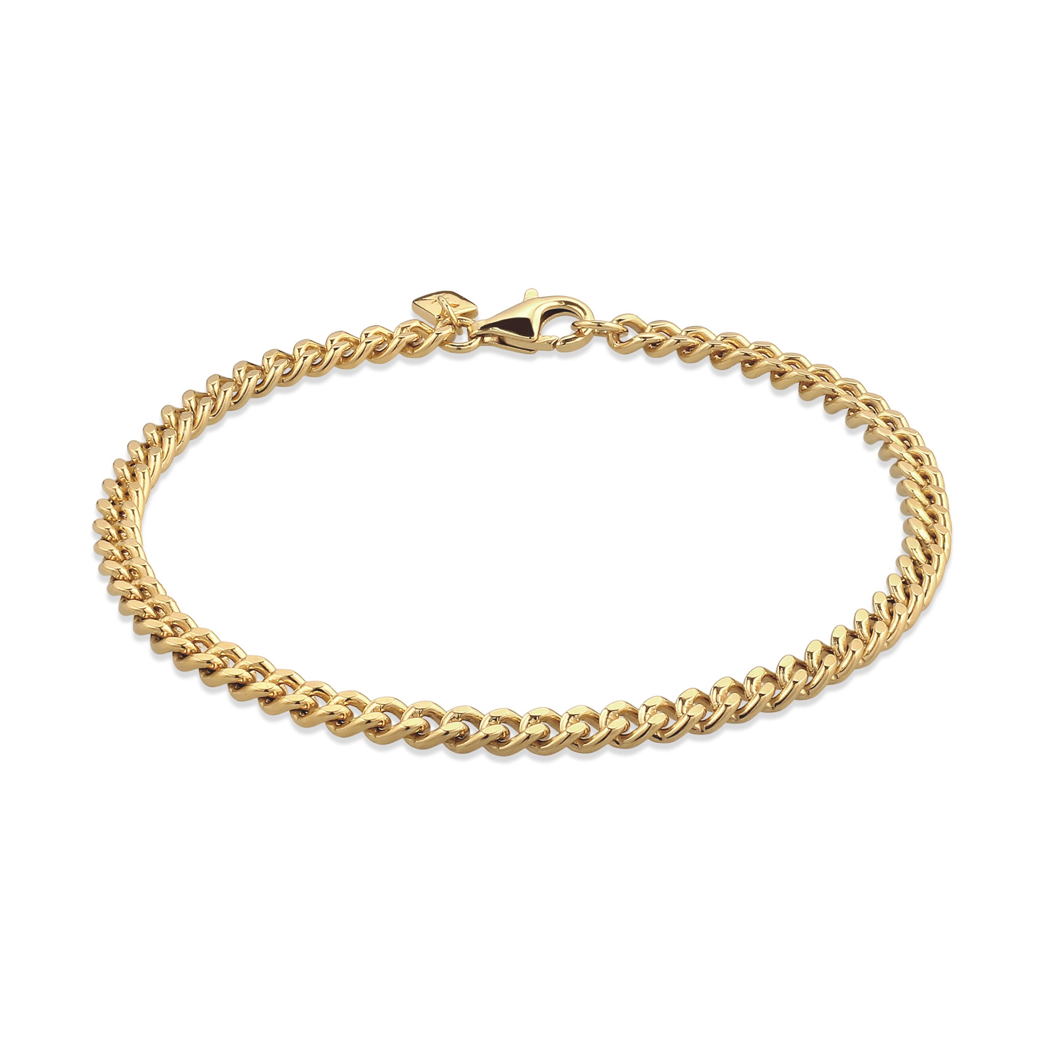 Gold - KUZZOI | Panzer-Armband | 925 Sterling Silber vergoldet