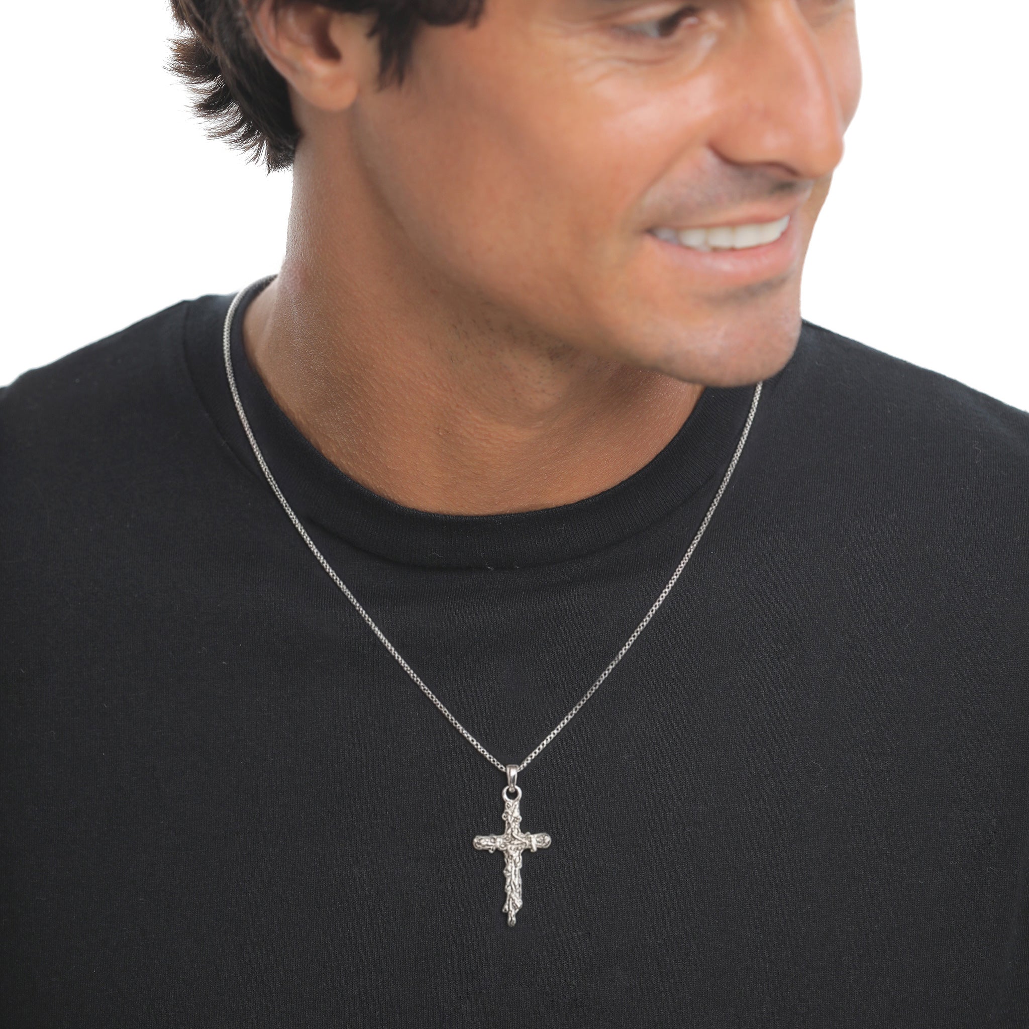 Silber - KUZZOI | Halskette Kreuz | 925 Sterling Silber