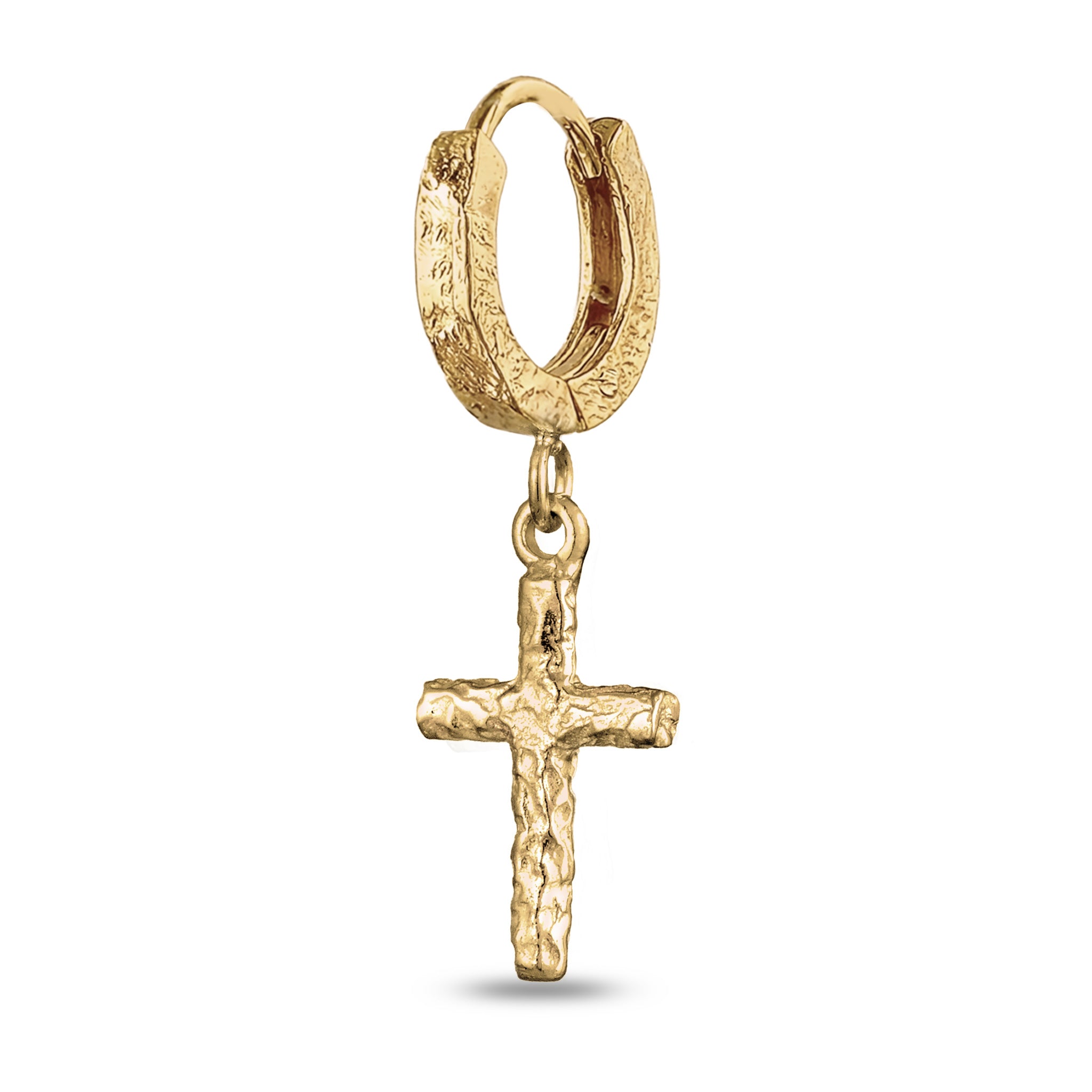 Gold - KUZZOI | Creole Kreuz | 925 Sterling Silber vergoldet