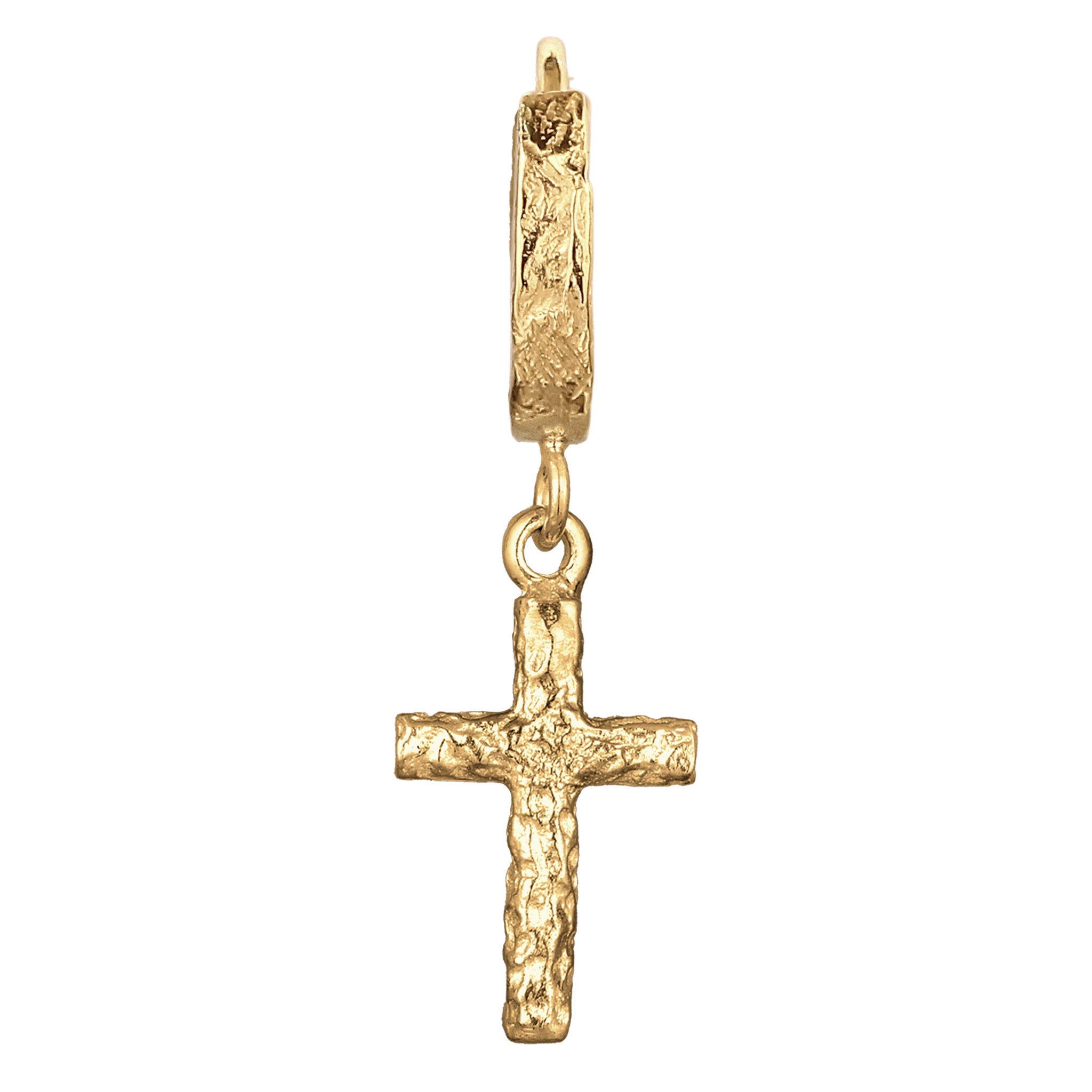 Gold - KUZZOI | Creole Kreuz | 925 Sterling Silber vergoldet