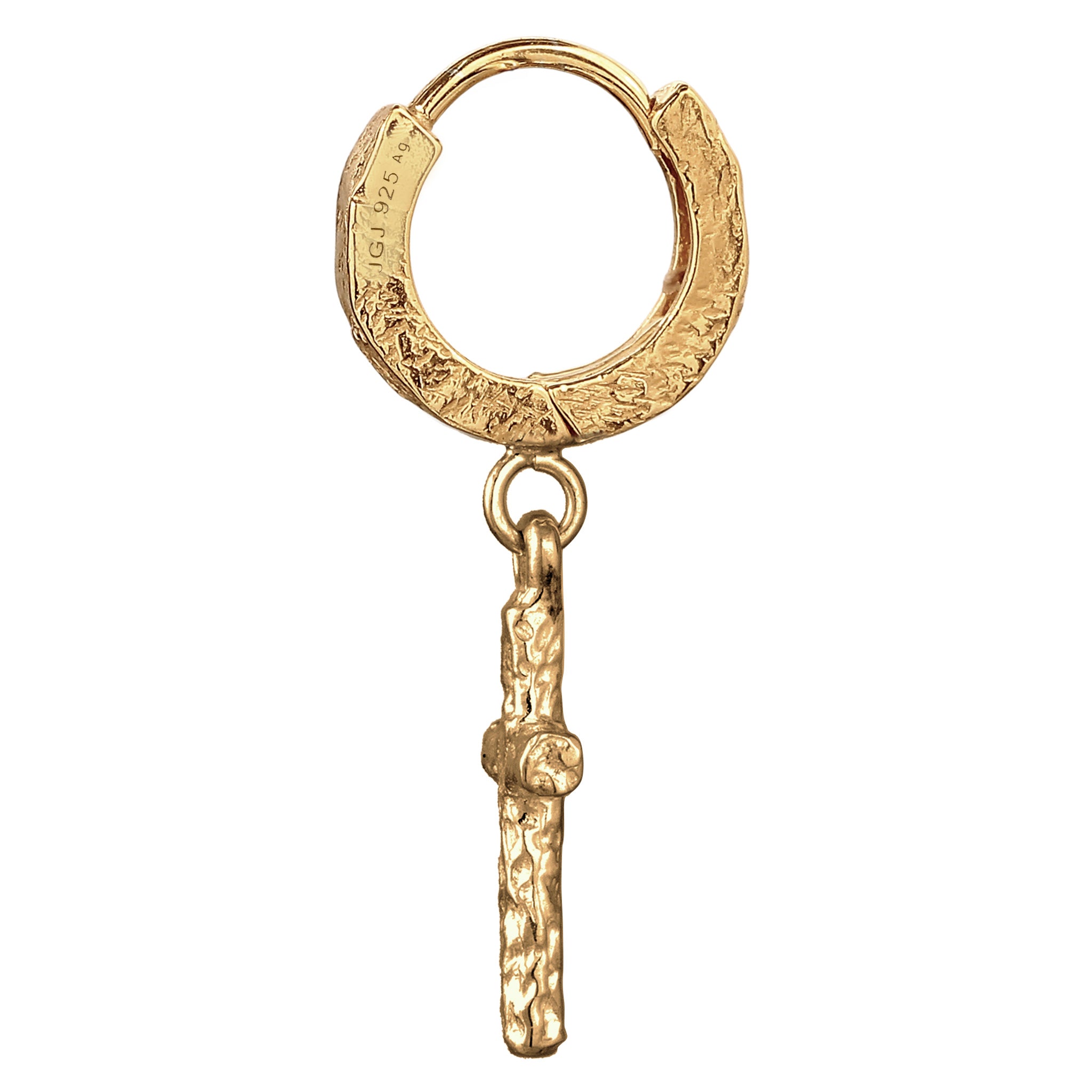 Gold - KUZZOI | Creole Kreuz | 925 Sterling Silber vergoldet