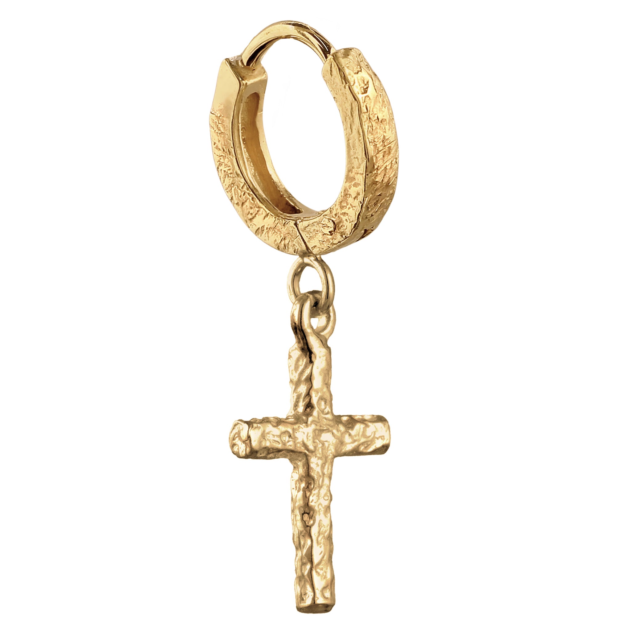 Gold - KUZZOI | Creole Kreuz | 925 Sterling Silber vergoldet