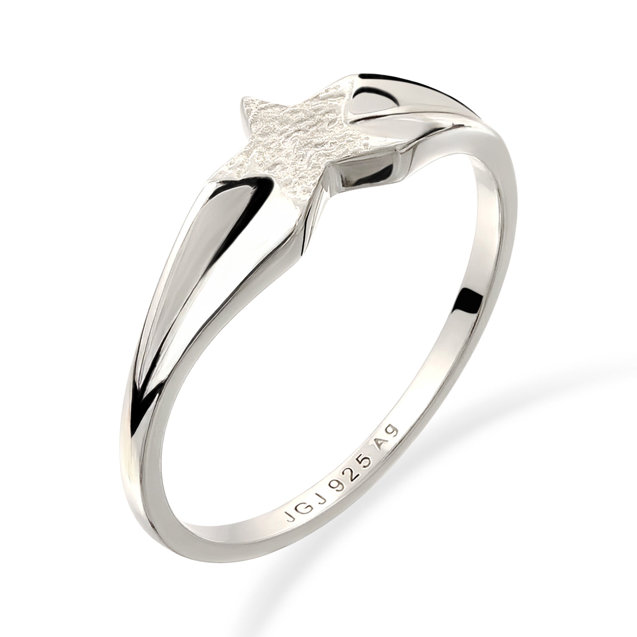 Silber - KUZZOI | Siegelring Stern | 925 Sterling Silber