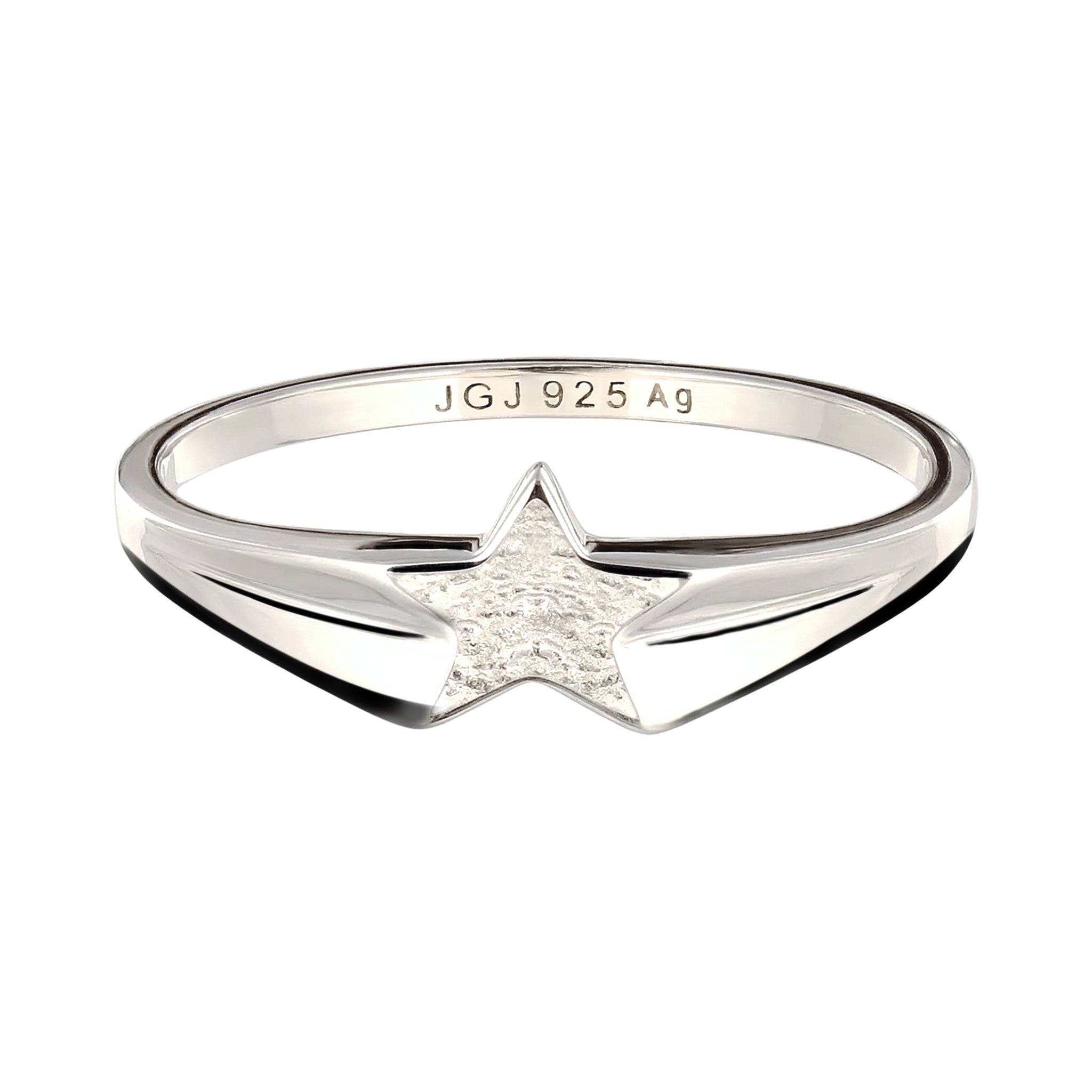 Silber - KUZZOI | Siegelring Stern | 925 Sterling Silber