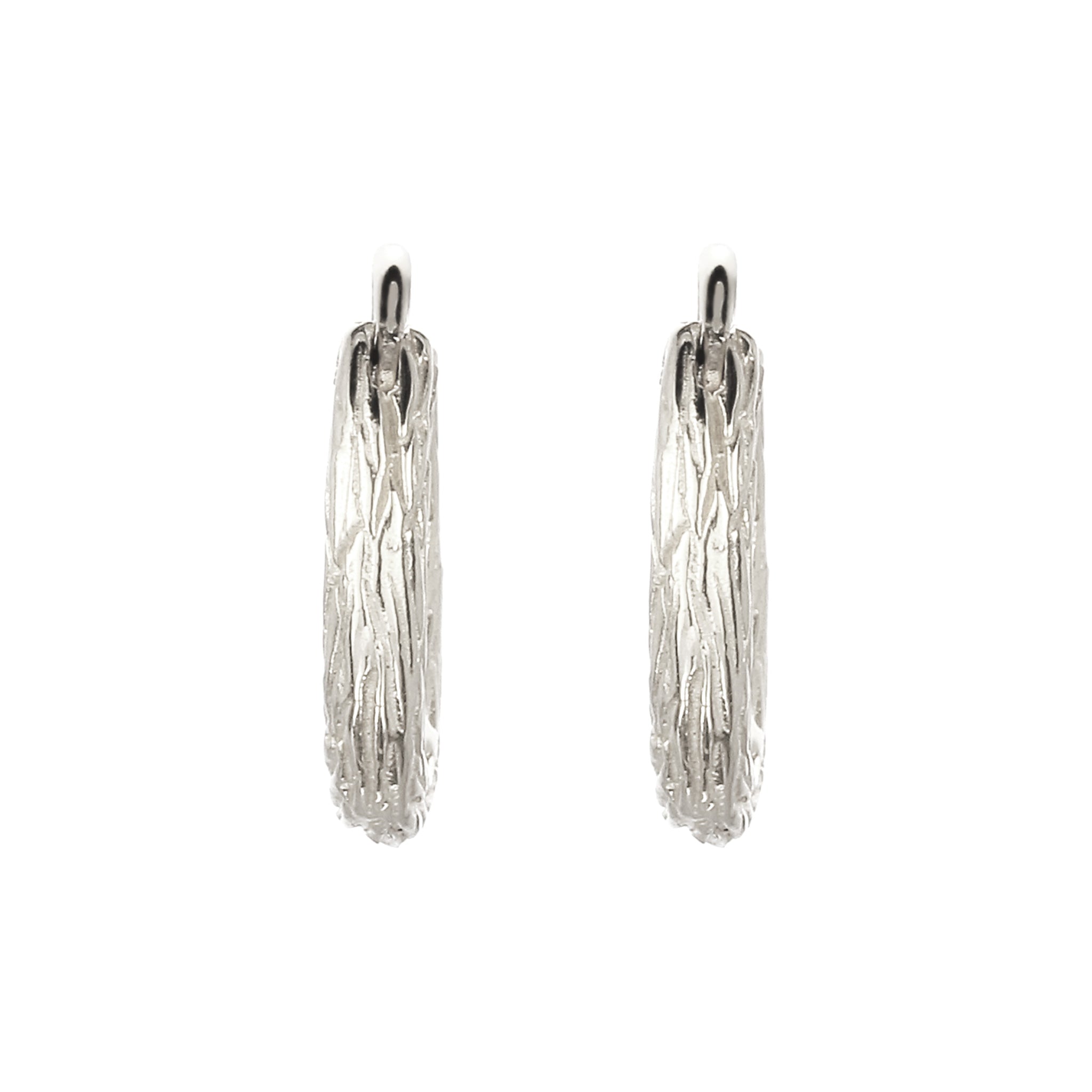 Silber - KUZZOI | Creolen Strukturiert | 925 Sterling Silber