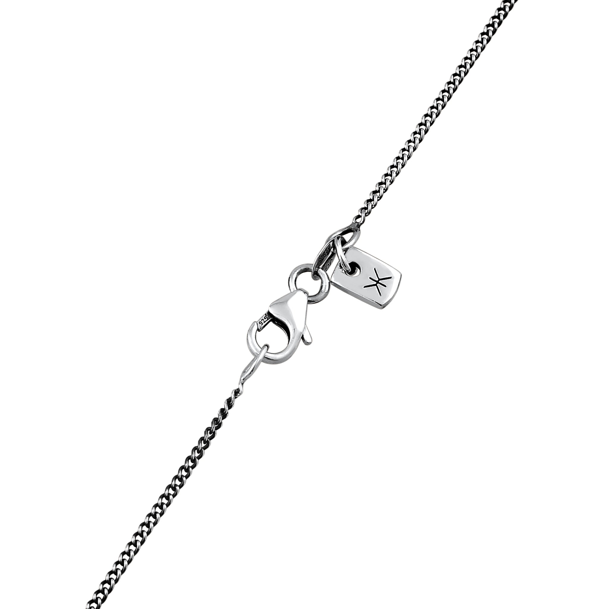 Silber - KUZZOI | Halskette Anhänger Ass Karte | 925 Sterling Silber