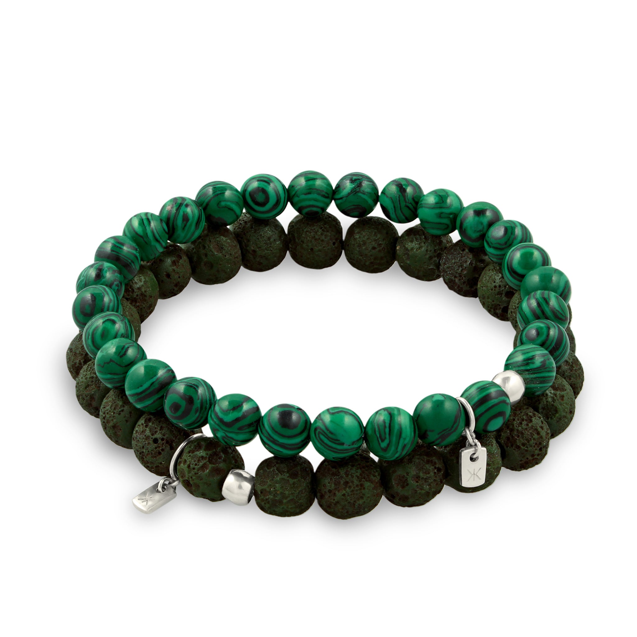 Grün - KUZZOI | Armbandset Beads | Harz (Grün) | 925 Sterling Silber
