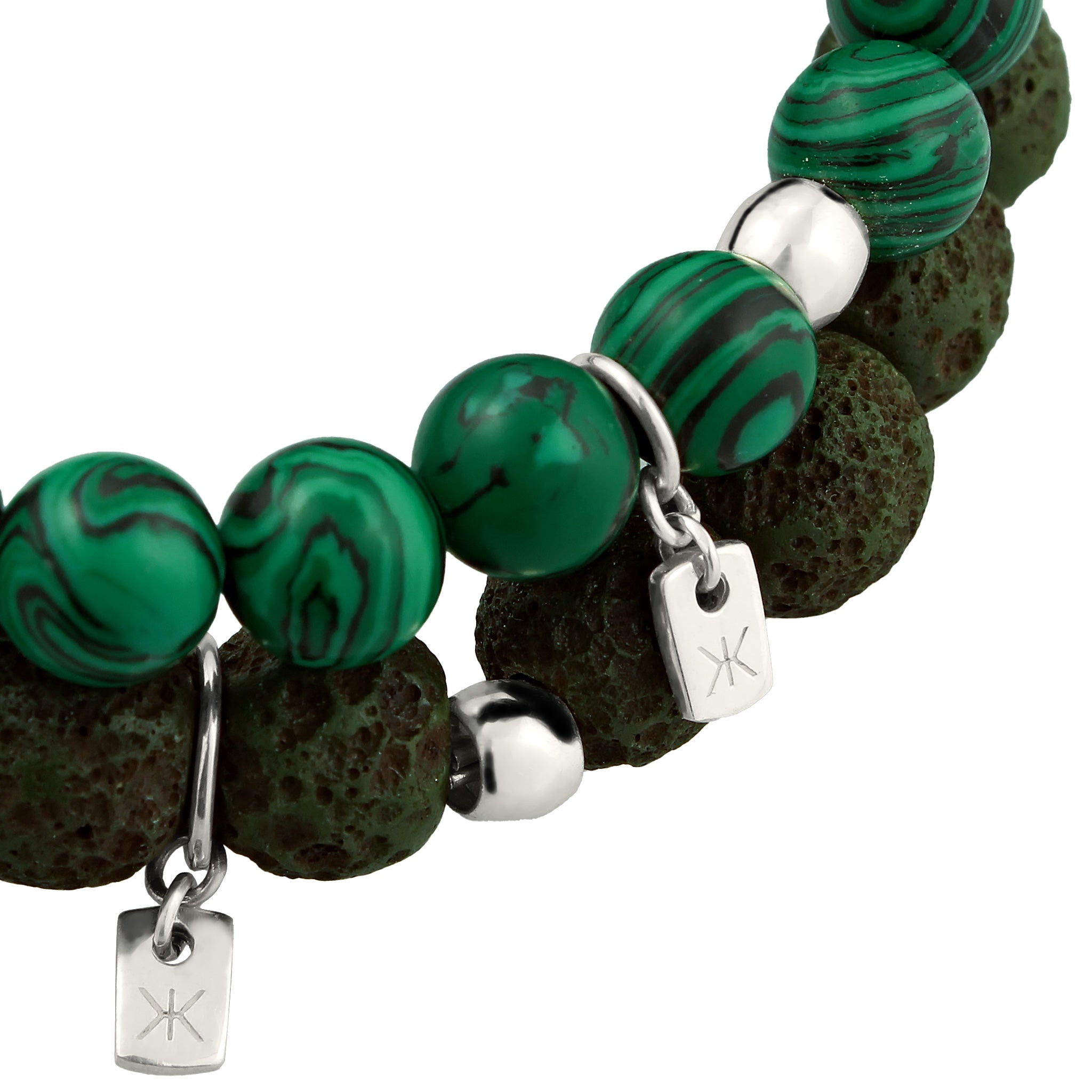 Grün - KUZZOI | Armbandset Beads | Harz (Grün) | 925 Sterling Silber