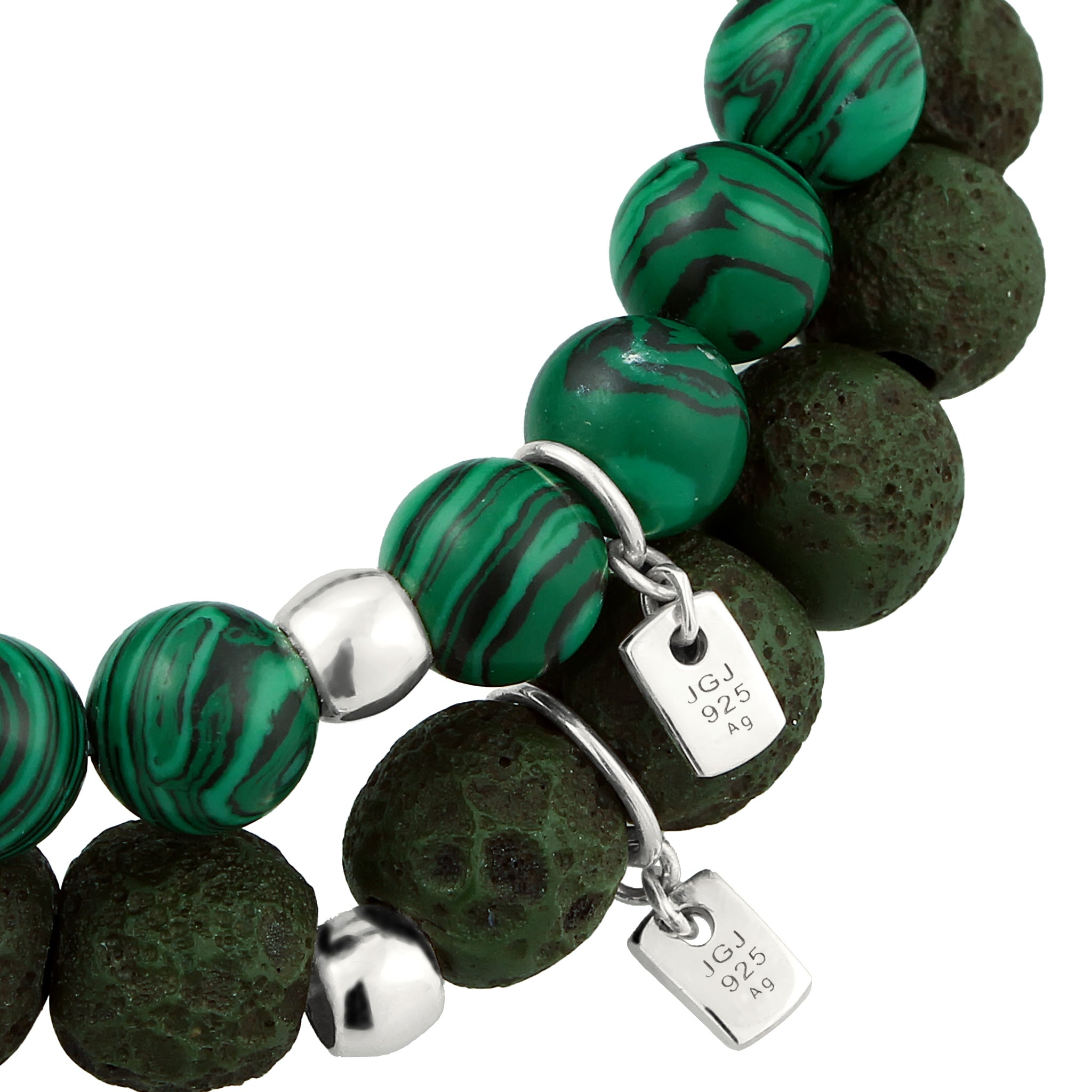 Grün - KUZZOI | Armbandset Beads | Harz (Grün) | 925 Sterling Silber