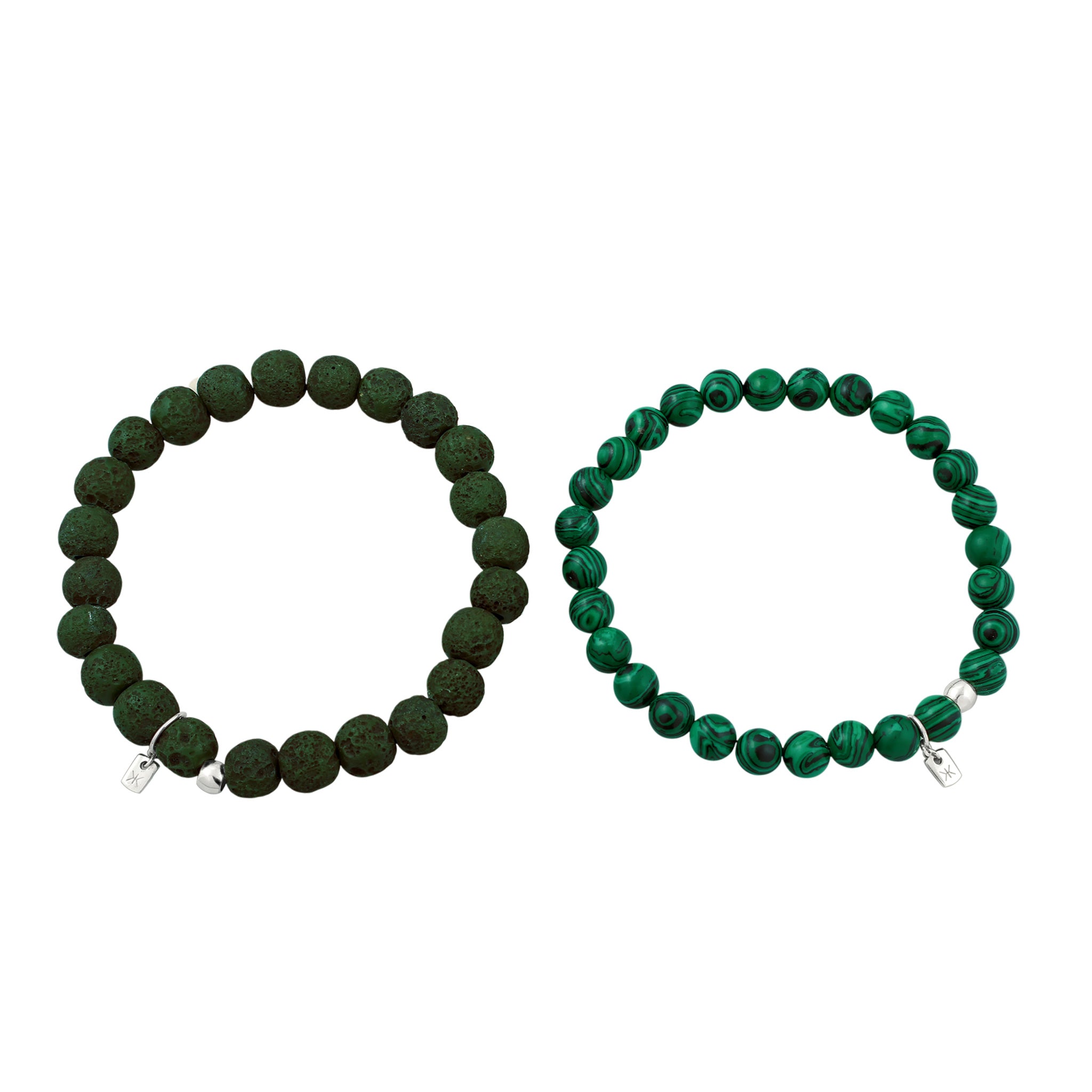 Grün - KUZZOI | Armbandset Beads | Harz (Grün) | 925 Sterling Silber