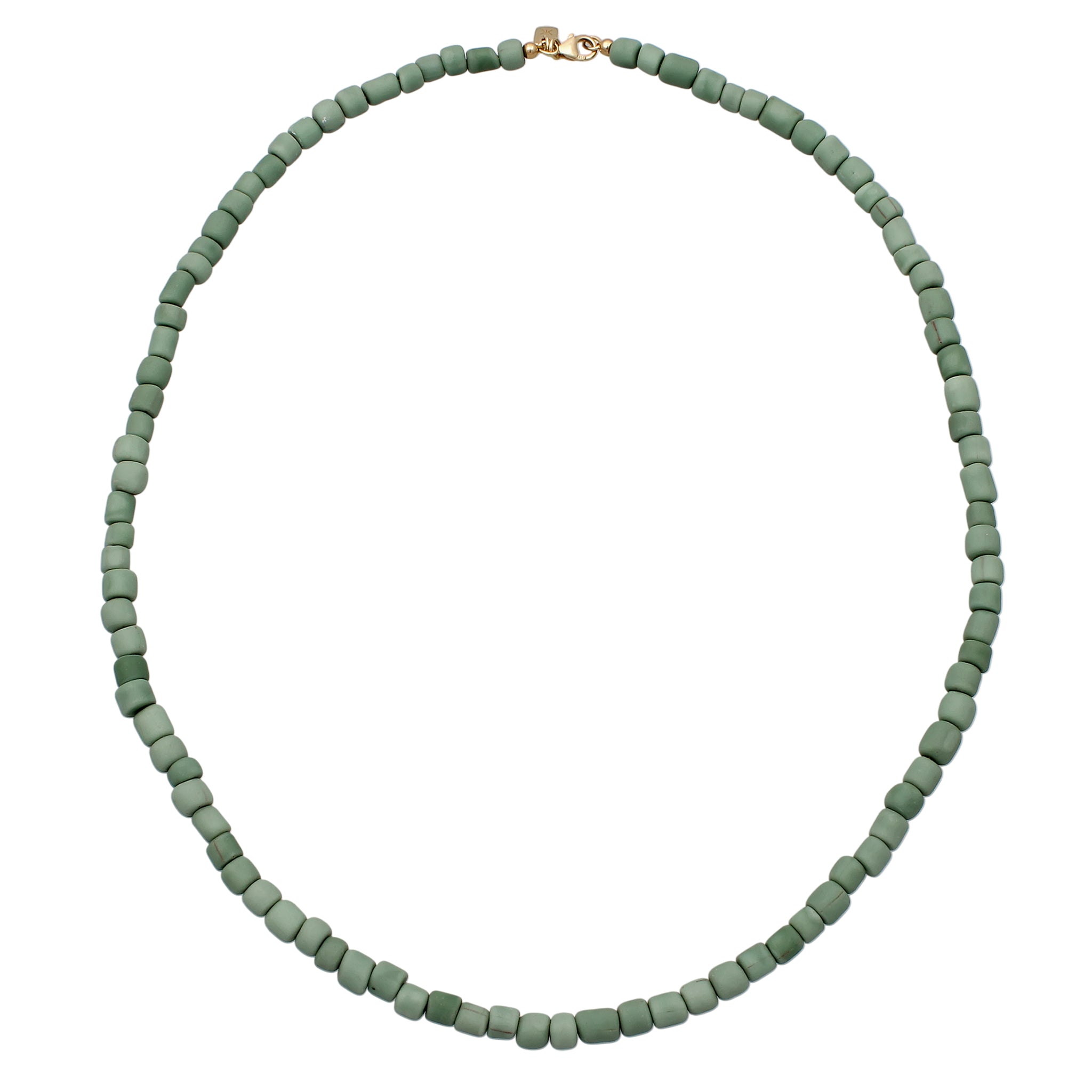 Grün - KUZZOI | Halskette | Glas Beads (Grün) | 925 Sterling Silber vergoldet